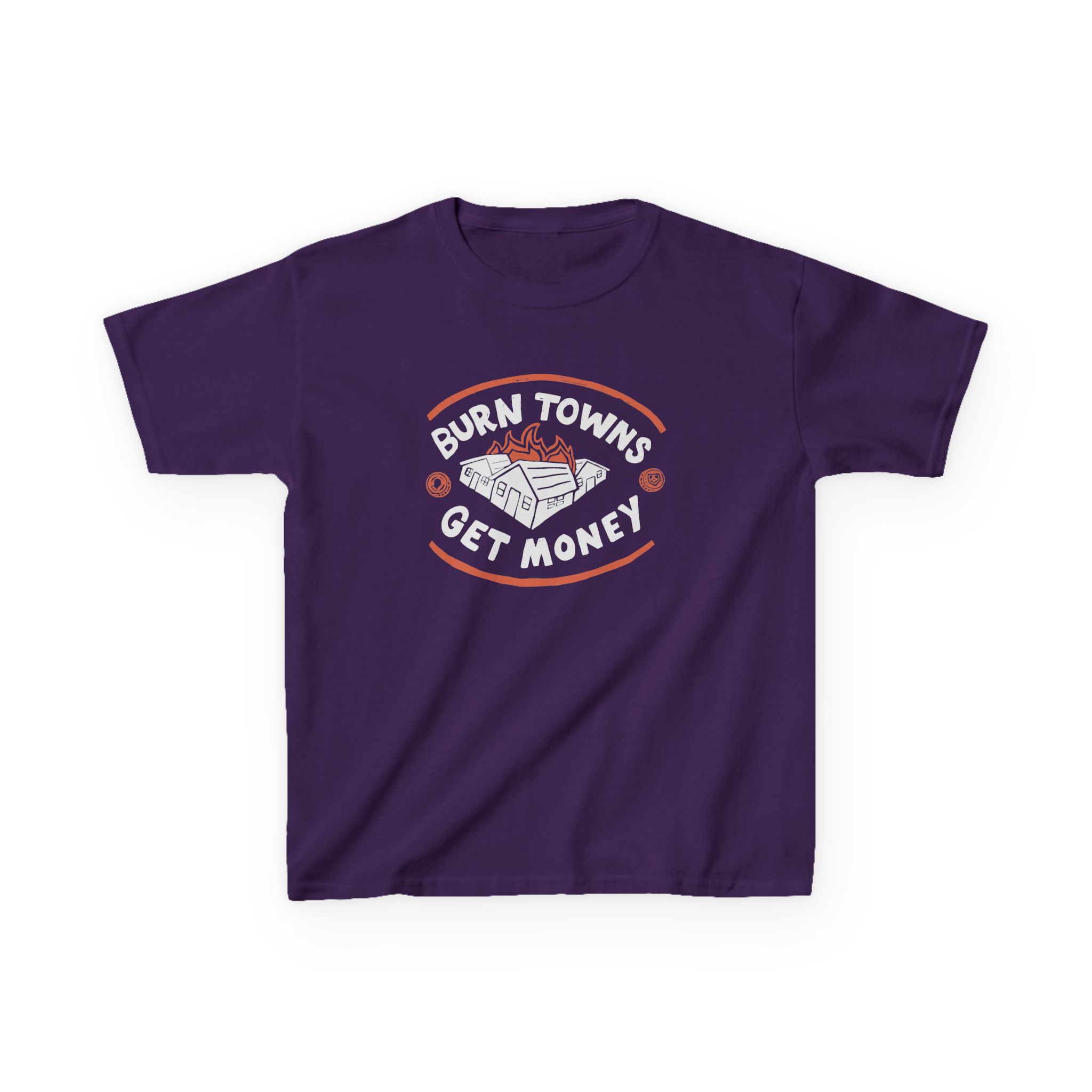 Dropout Burn Towns Get Money Kids Heavy Cotton™ Tee - Image 11