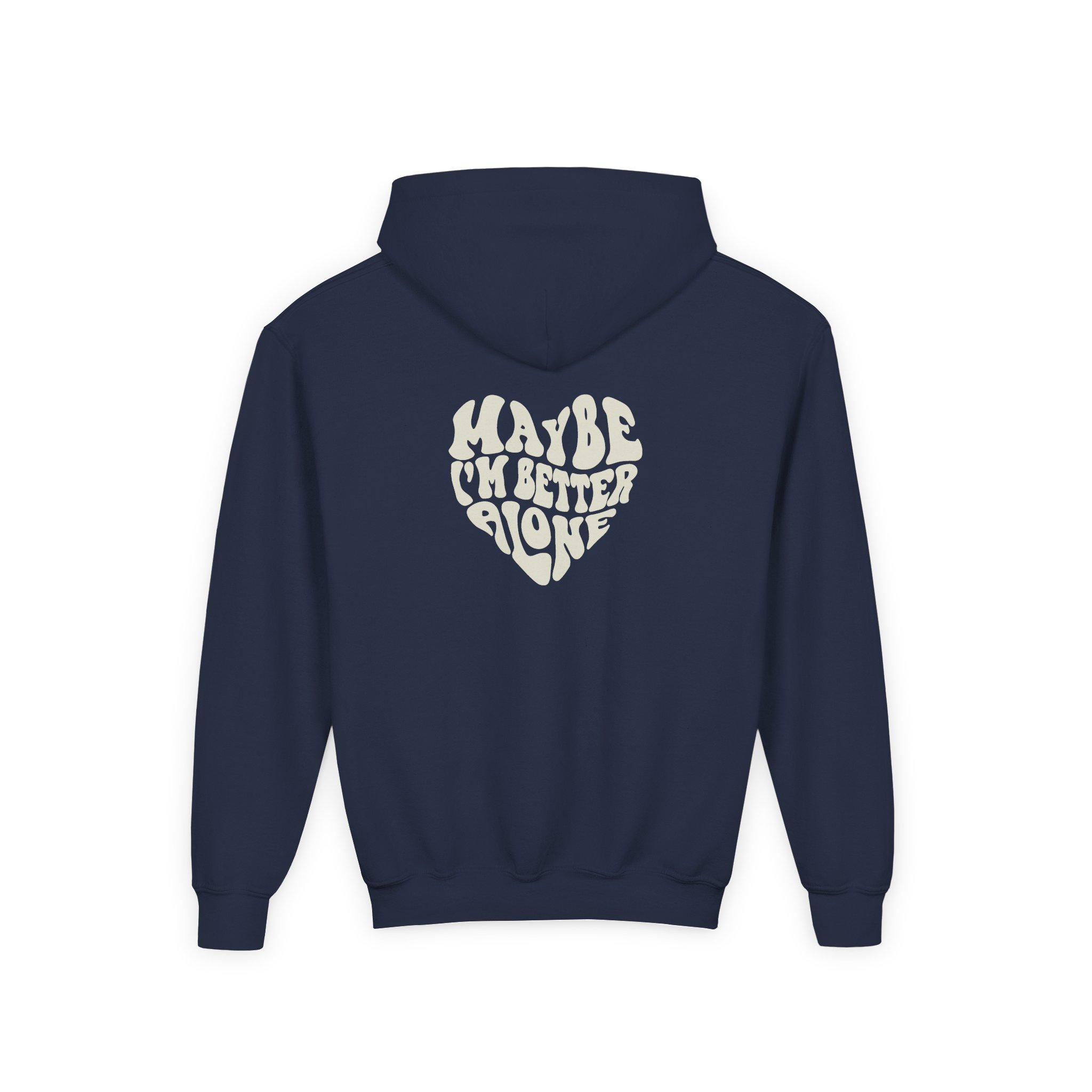 Benson Boone Maybe I Am Better Alone Youth Heavy Blend Hooded Sweatshirt - Image 10