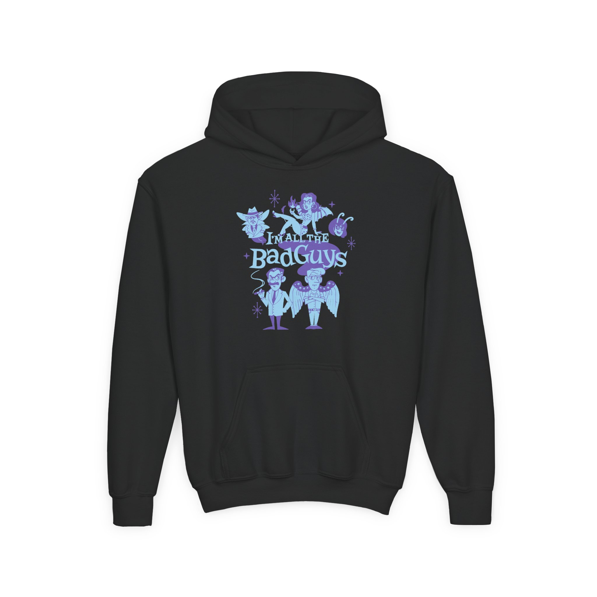 Dropout I'm All The Bad Guys Youth Heavy Blend Hooded Sweatshirt