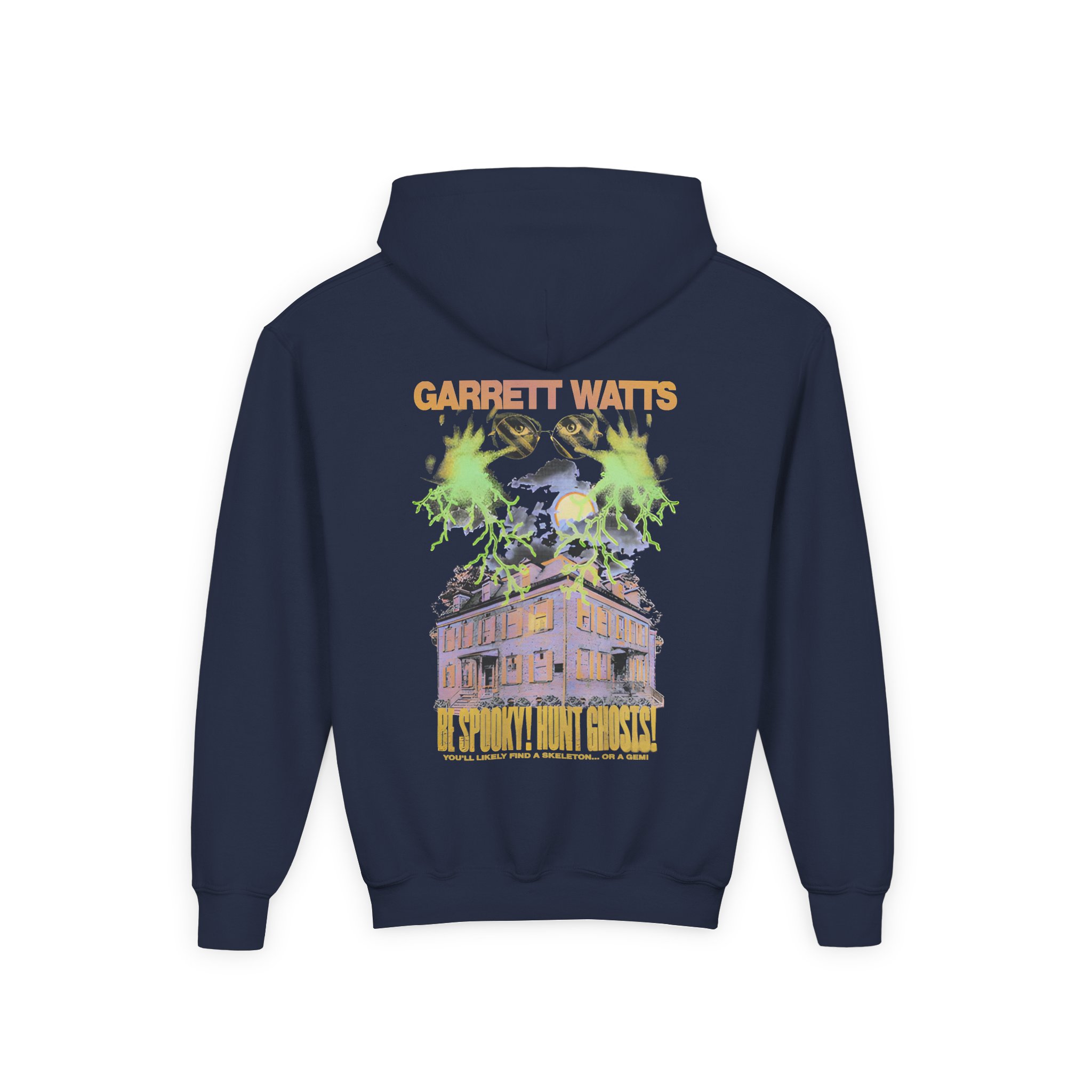Garrett Watts Haunted Powers Youth Heavy Blend Hooded Sweatshirt - Image 4