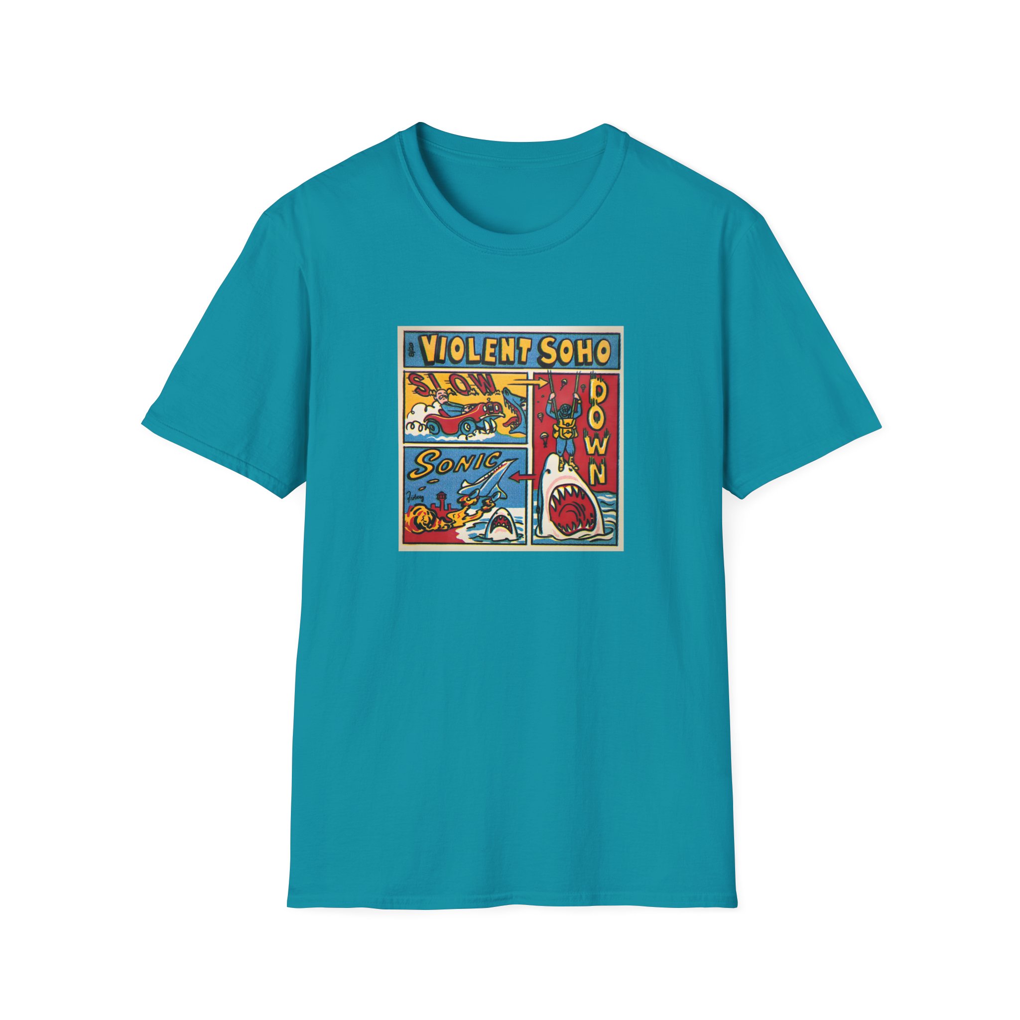 Violent Soho Slow Down Sonic Unisex Softstyle T-Shirt - Image 11