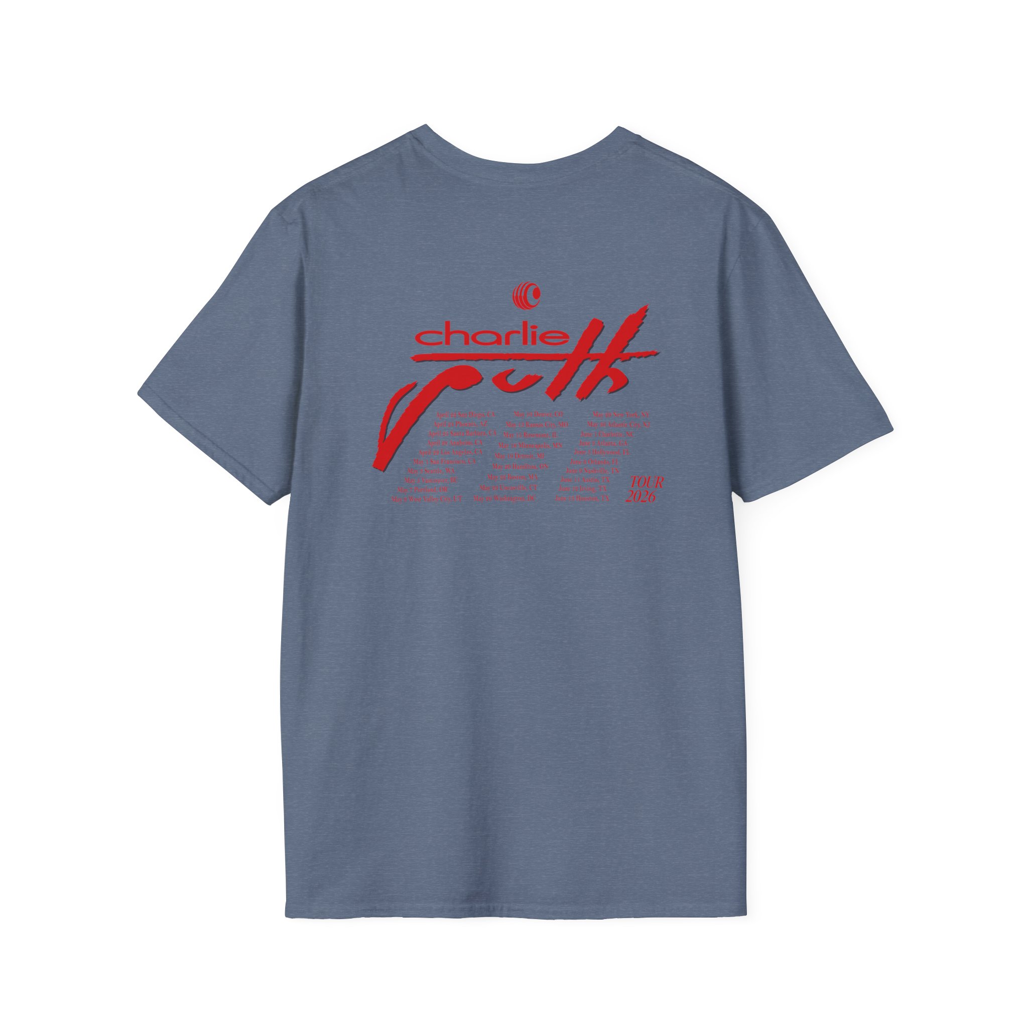 Charlie Puth Charlie Puth 2026 Tour Unisex Softstyle T-Shirt - Image 16