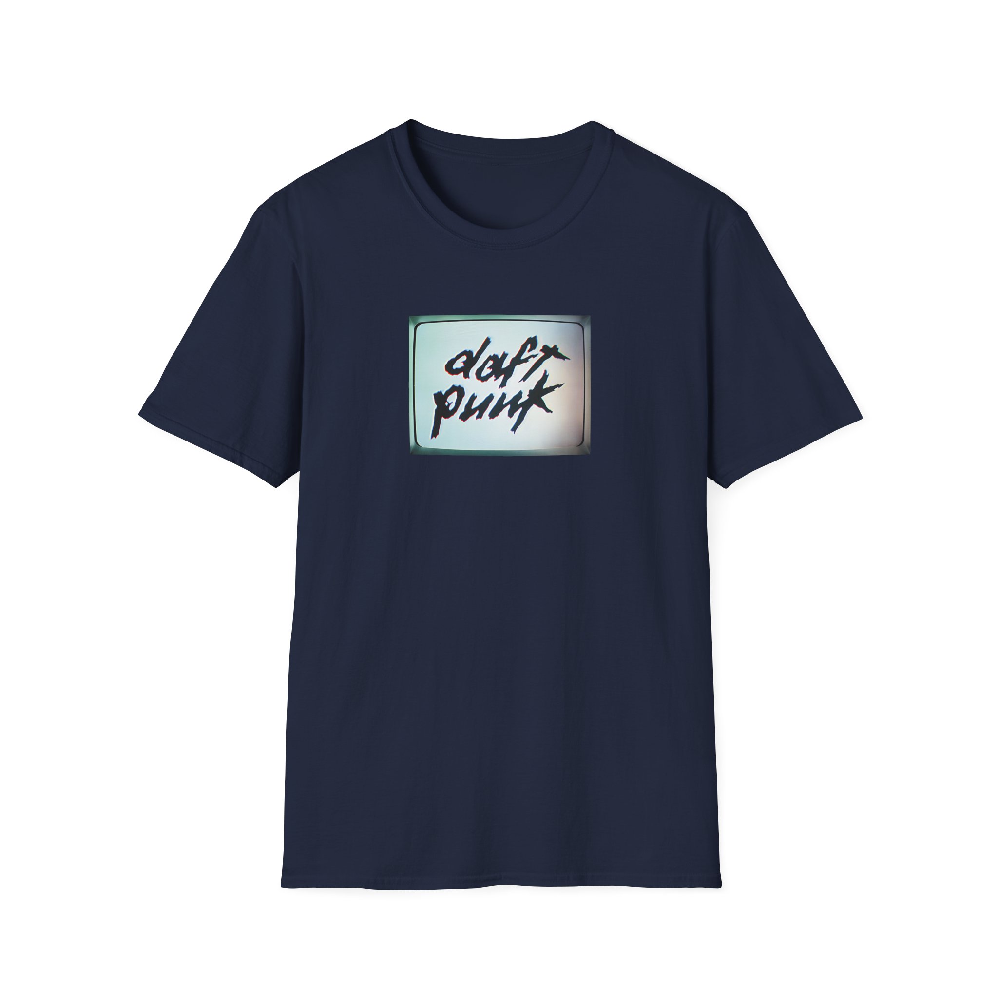 Daft Punk Human After All Black Unisex Softstyle T-Shirt - Image 23