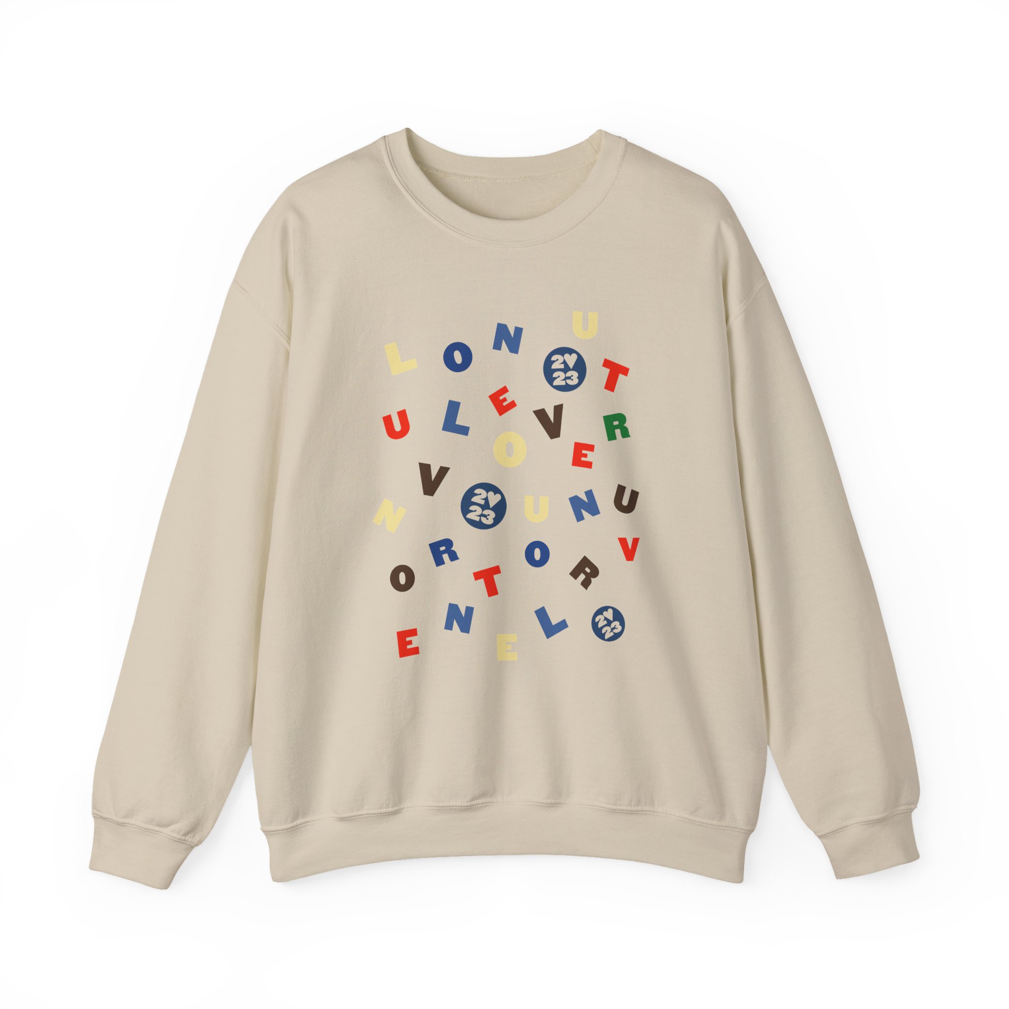 Love on Tour Letras Unisex Heavy Blend™ Crewneck Sweatshirt - Image 3