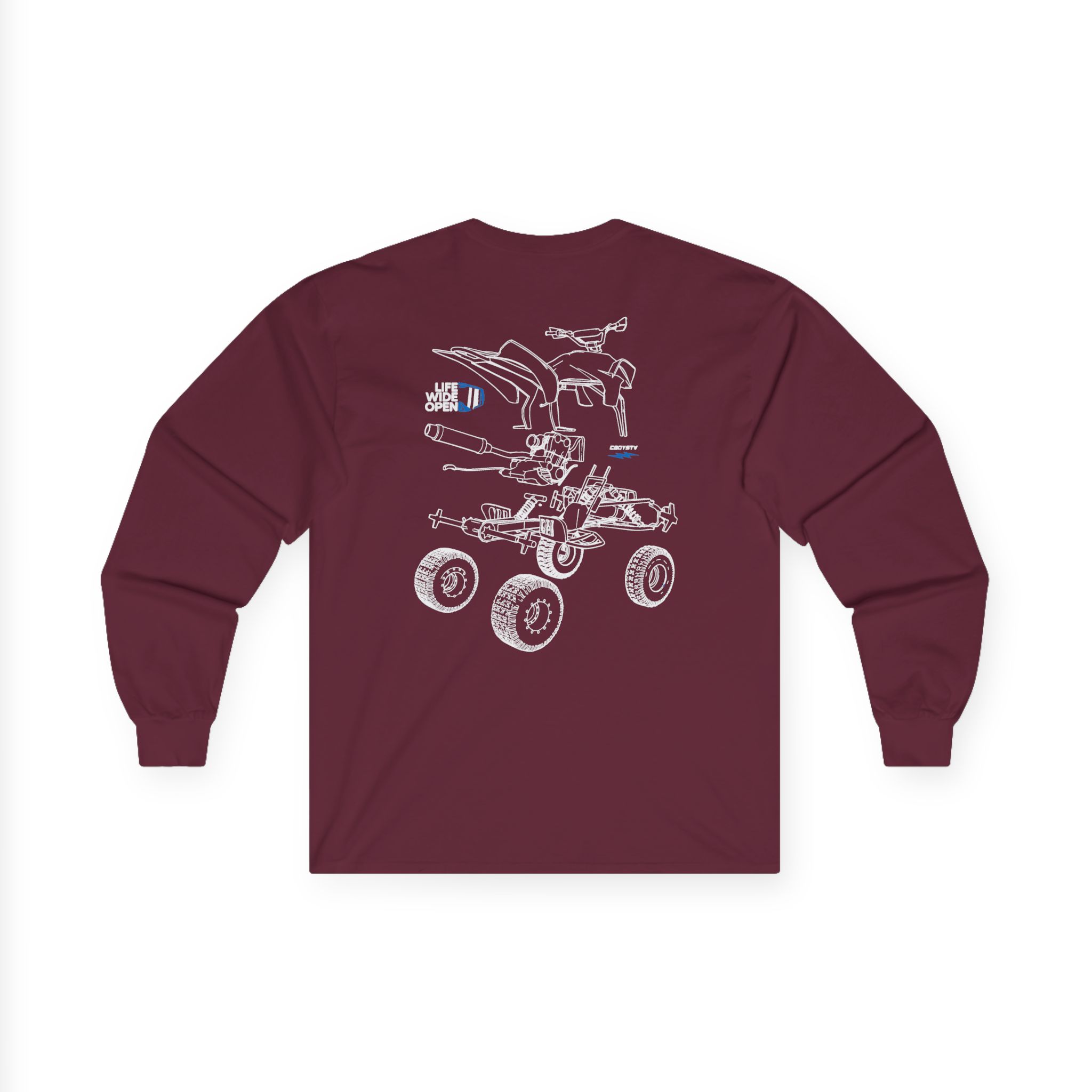 Cboystv Quad Blowup Unisex Ultra Cotton Long Sleeve Tee - Image 4
