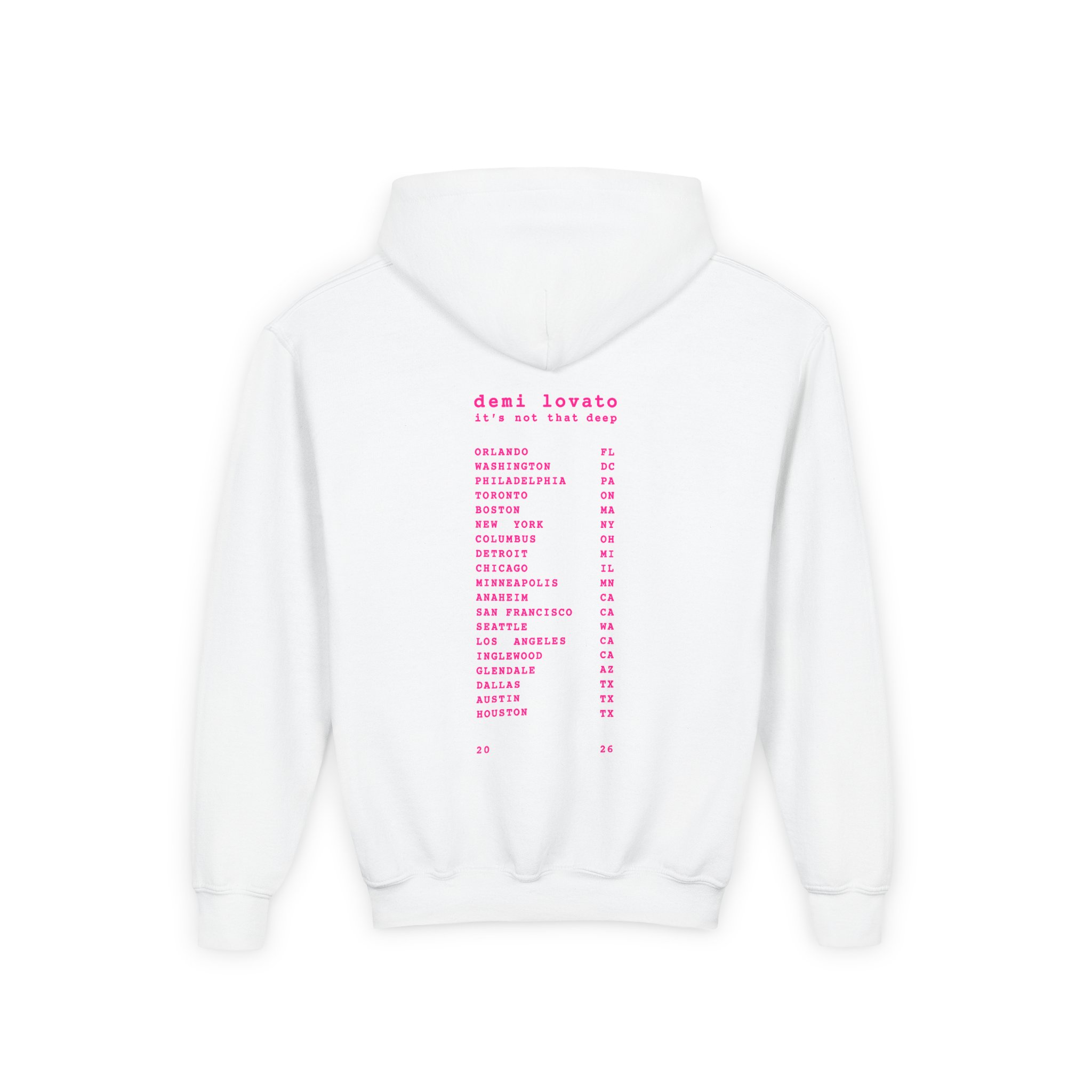 D L Youth Heavy Blend Hooded Sweatshirt - Image 2