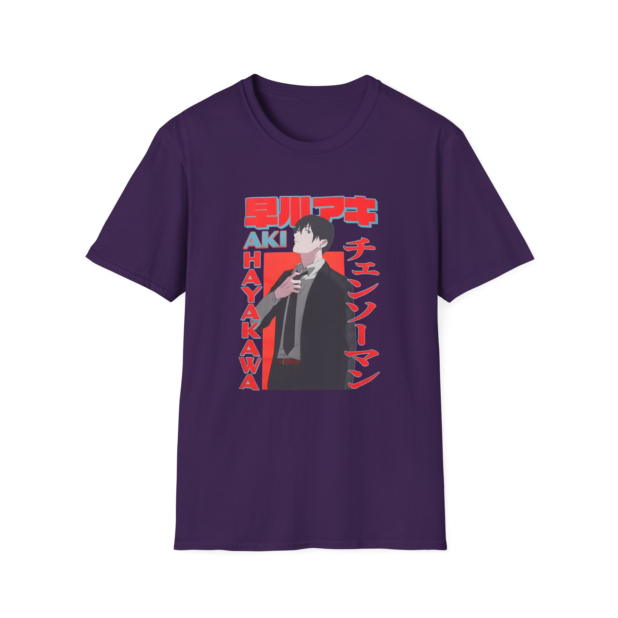 Chainsaw Man Aki Name Unisex Softstyle T-Shirt - Image 13