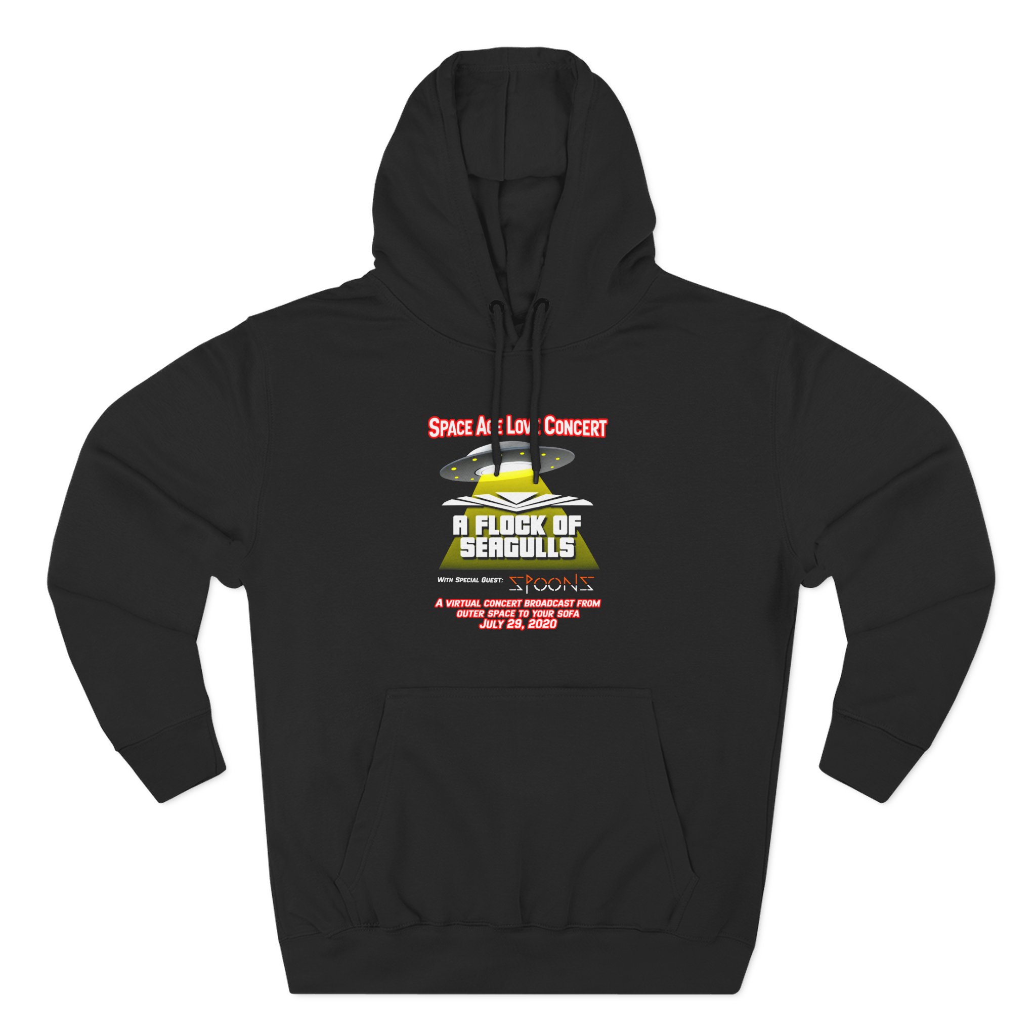 A Flock of Seagulls Space Age Love Concert Three-Panel Fleece Hoodie