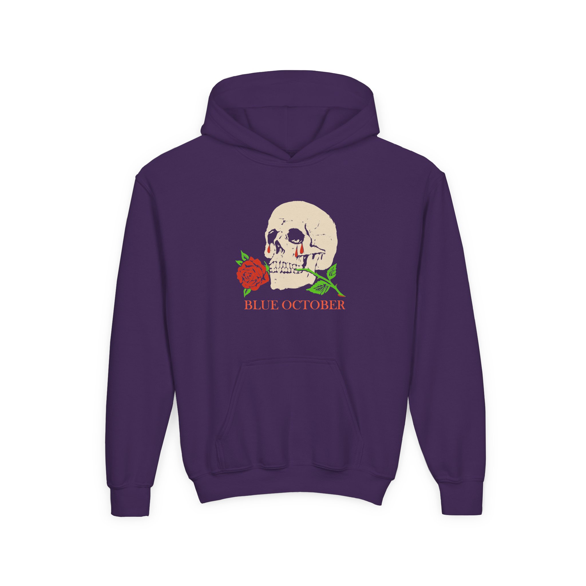 Blue October Where Did You Go Youth Heavy Blend Hooded Sweatshirt - Image 9