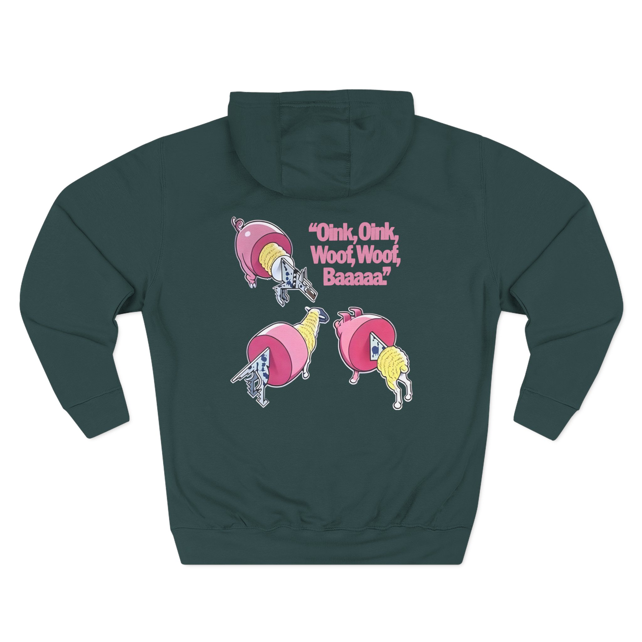 Pink Floyd Animals Oink Oink Three-Panel Fleece Hoodie - Image 6