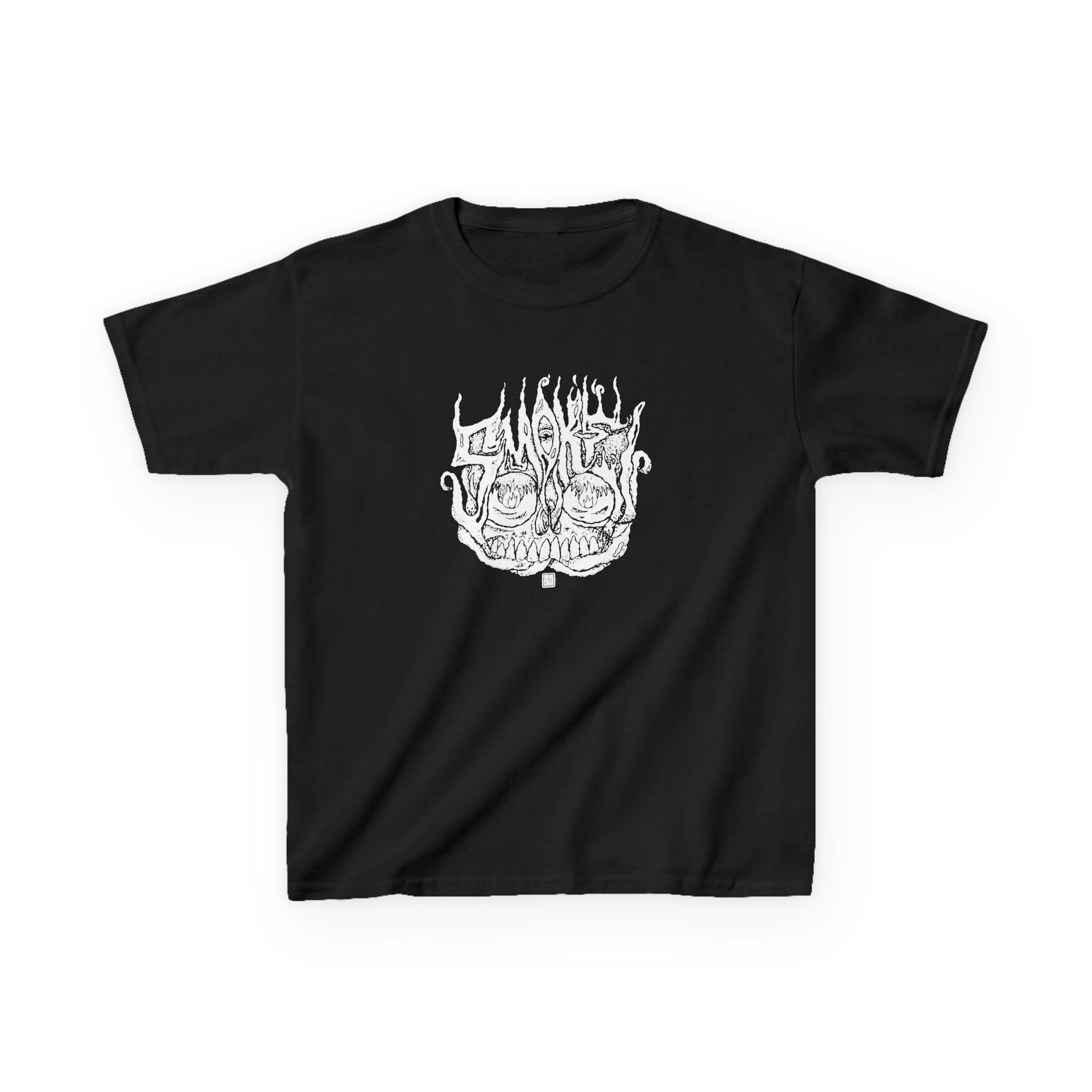 Smoke Smoking Skull Kids Heavy Cotton™ Tee