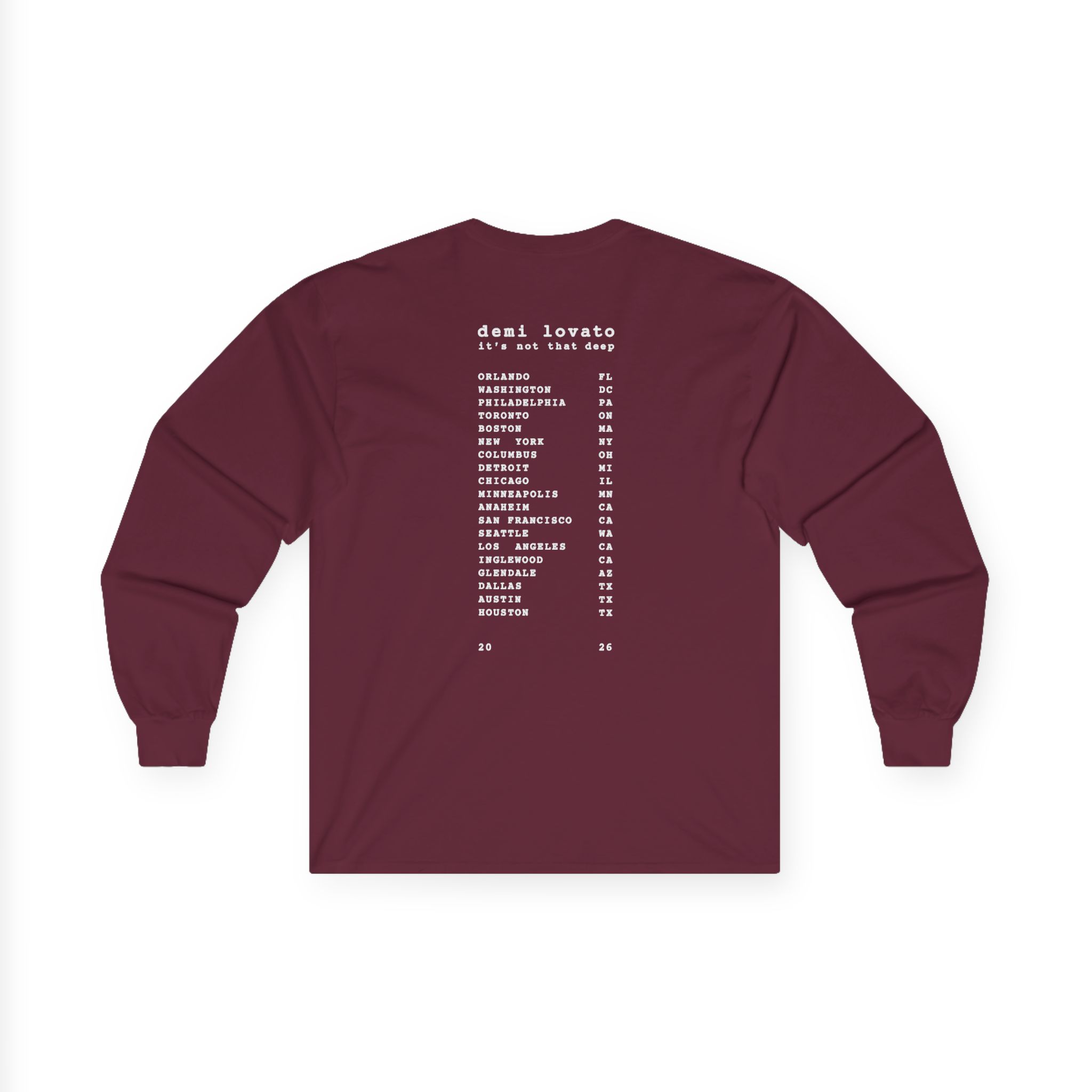 D L It’s Not That Deep Tour Unisex Ultra Cotton Long Sleeve Tee - Image 4