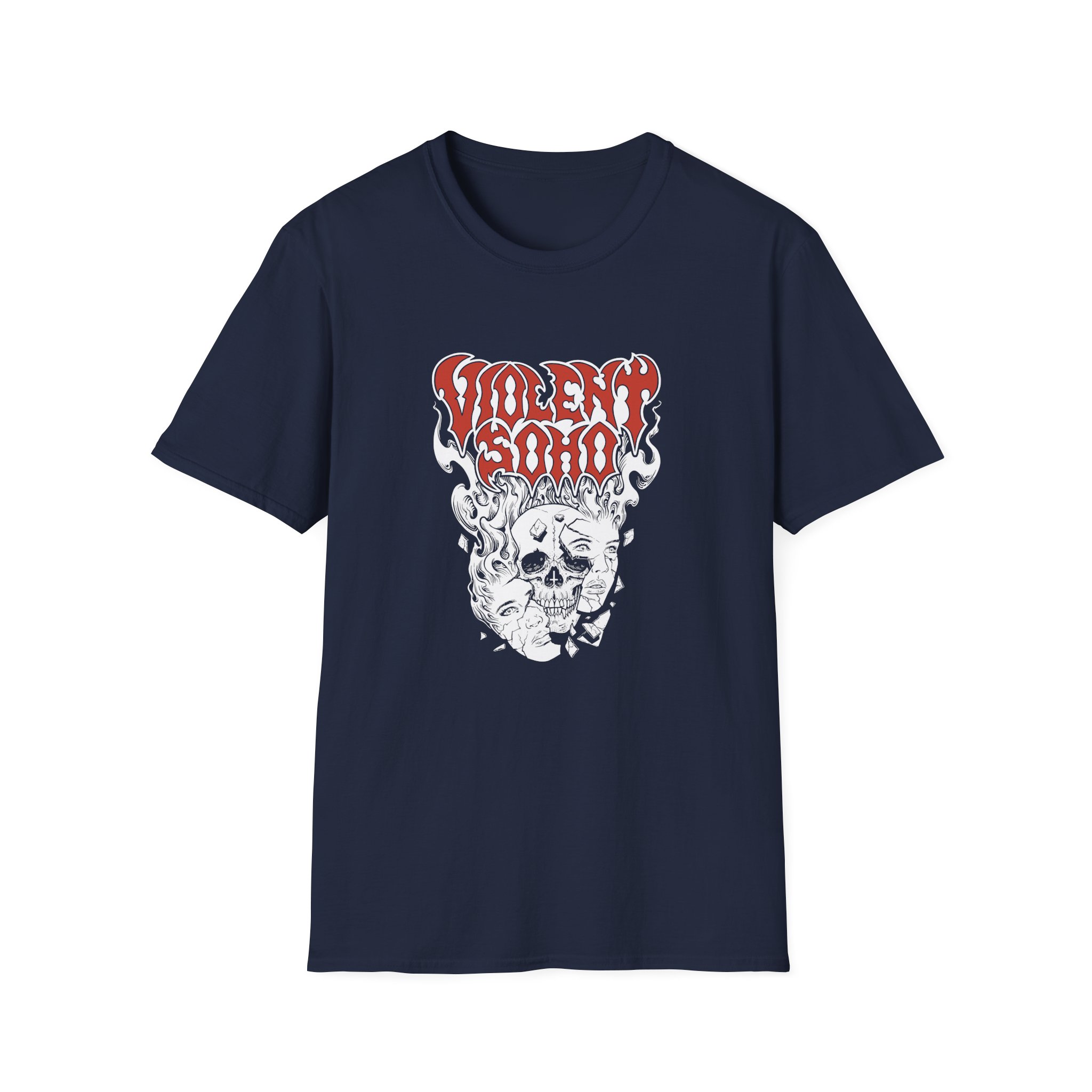 Violent Soho Murdoch Skull Unisex Softstyle T-Shirt - Image 13