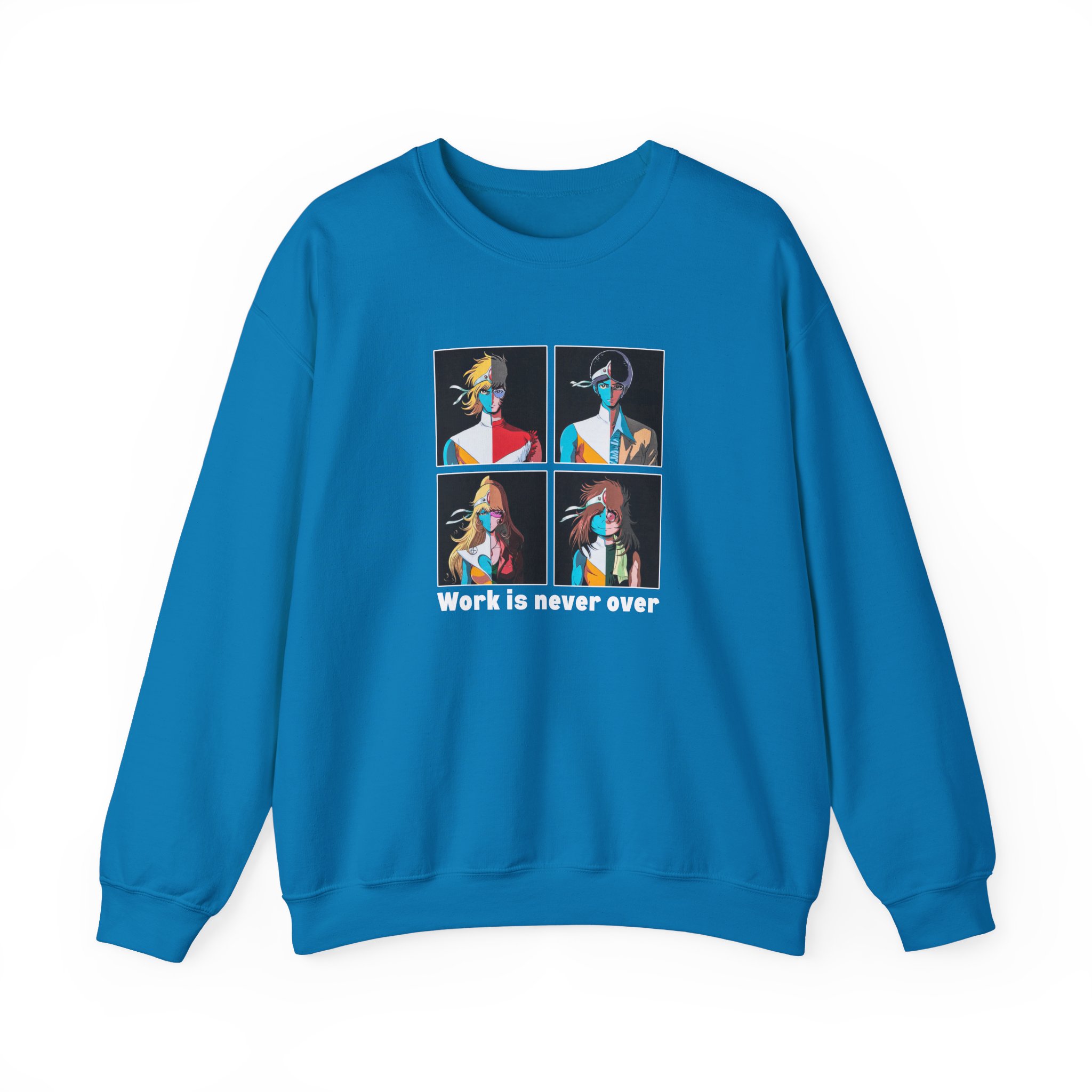 Daft Punk Work is never over Unisex Heavy Blend™ Crewneck Sweatshirt - Image 11