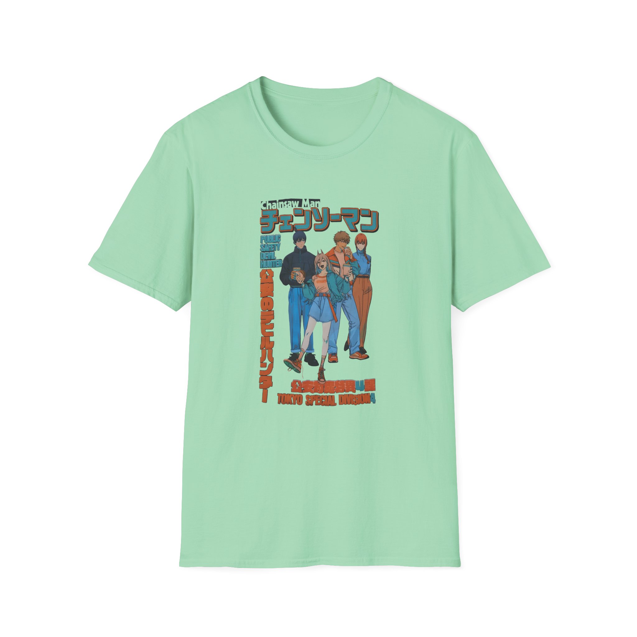 Chainsaw Man Group Unisex Softstyle T-Shirt - Image 7
