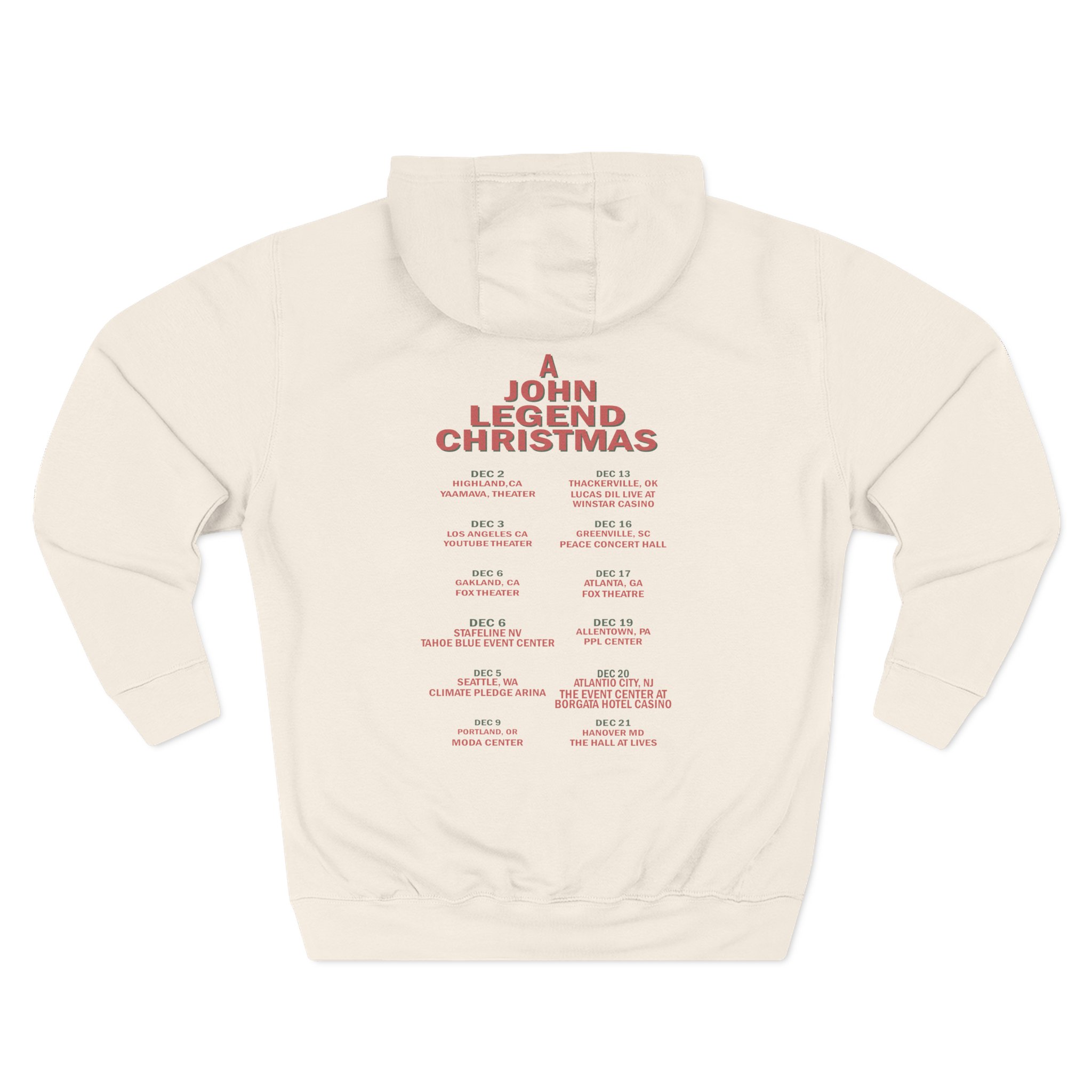 John Legend Ivory Tour Three-Panel Fleece Hoodie - Image 6
