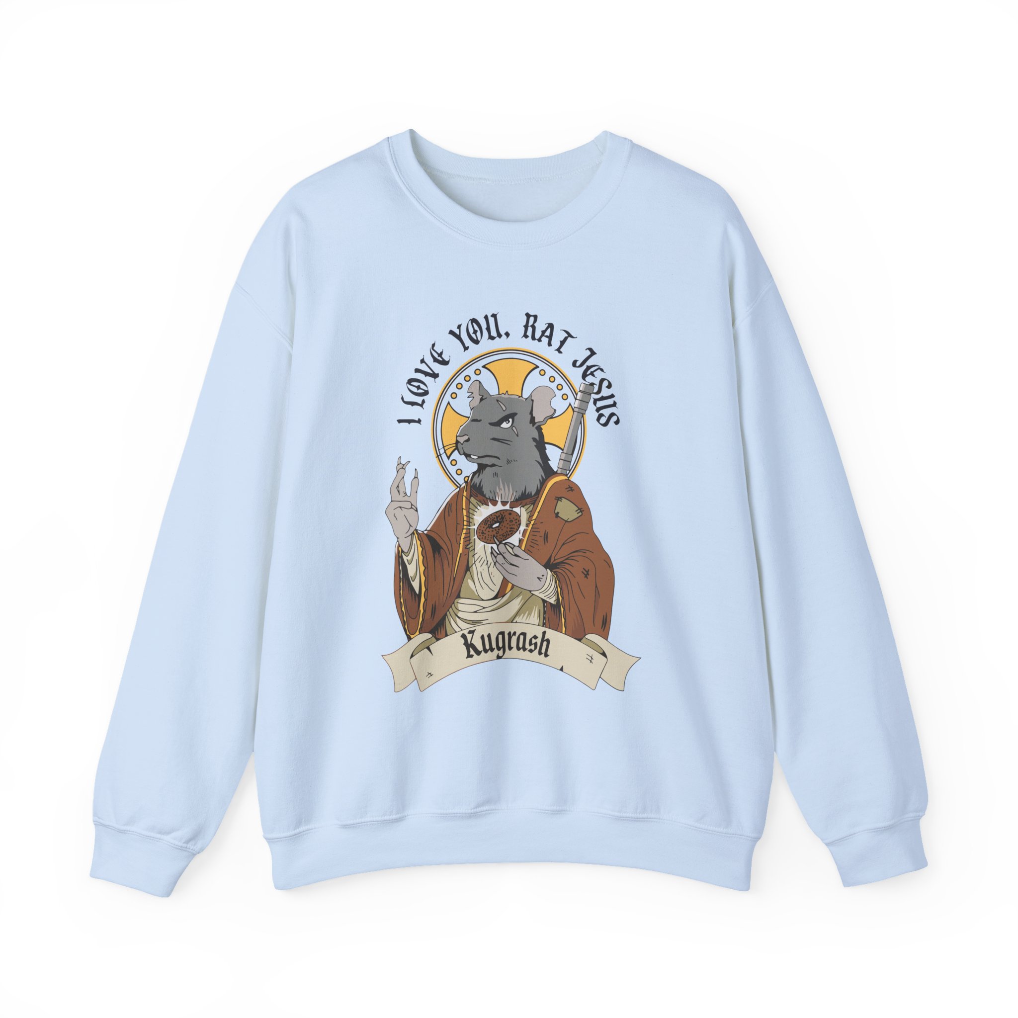 Dropout Rat Jesus Unisex Heavy Blend™ Crewneck Sweatshirt - Image 7