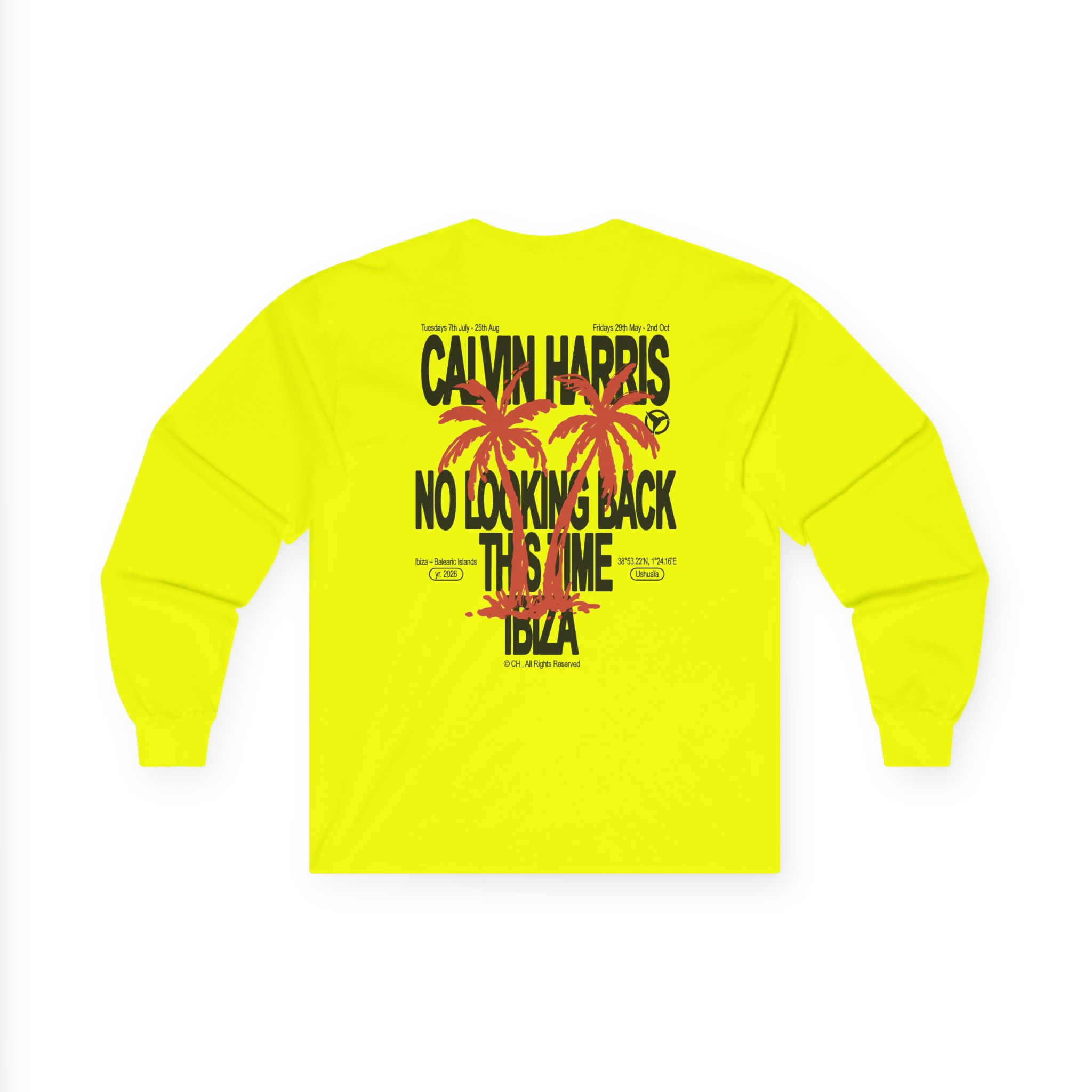 Calvin Harris Ecru Palm Unisex Ultra Cotton Long Sleeve Tee - Image 8