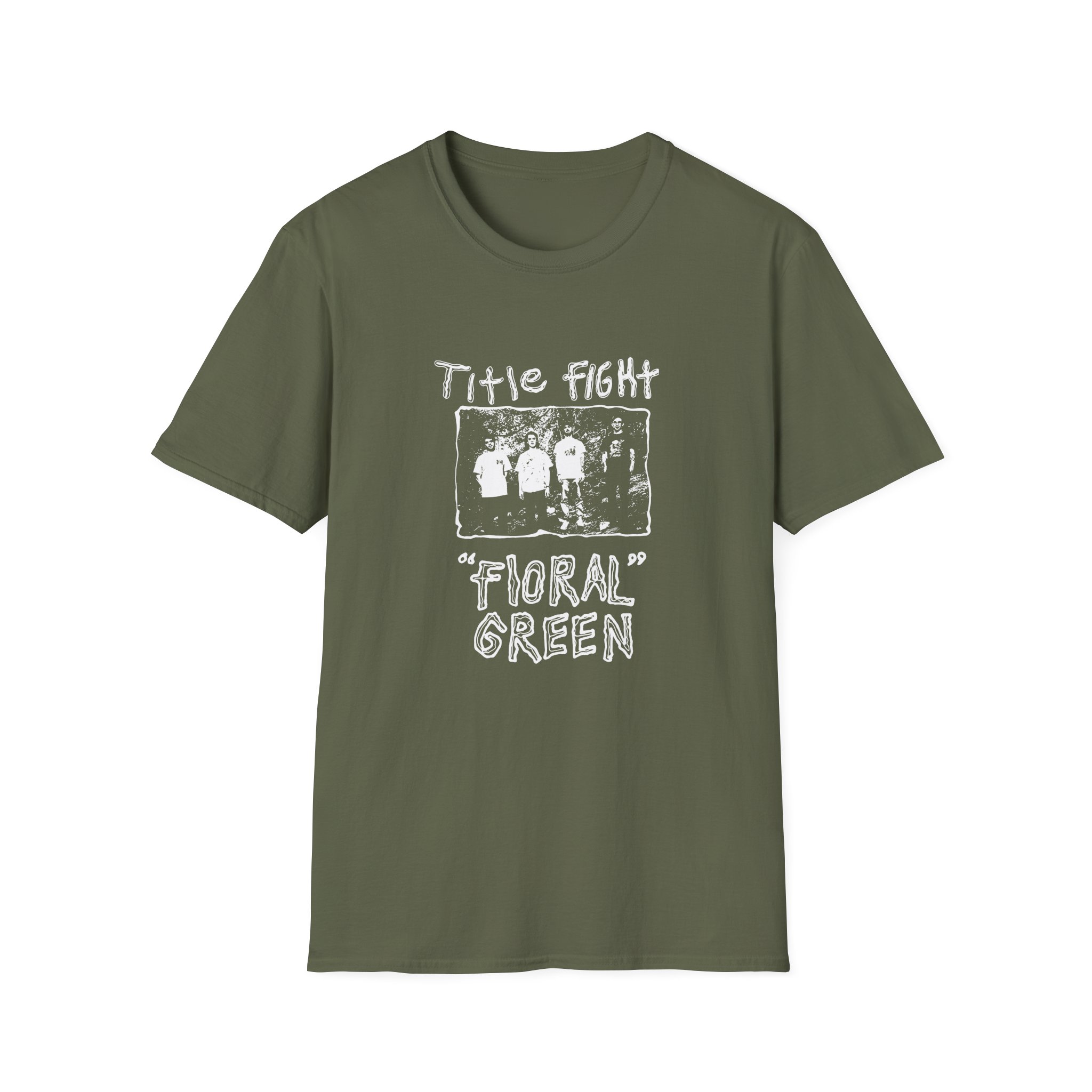 Cold Cuts Title Fight Floral Green Promo Unisex Softstyle T-Shirt - Image 9