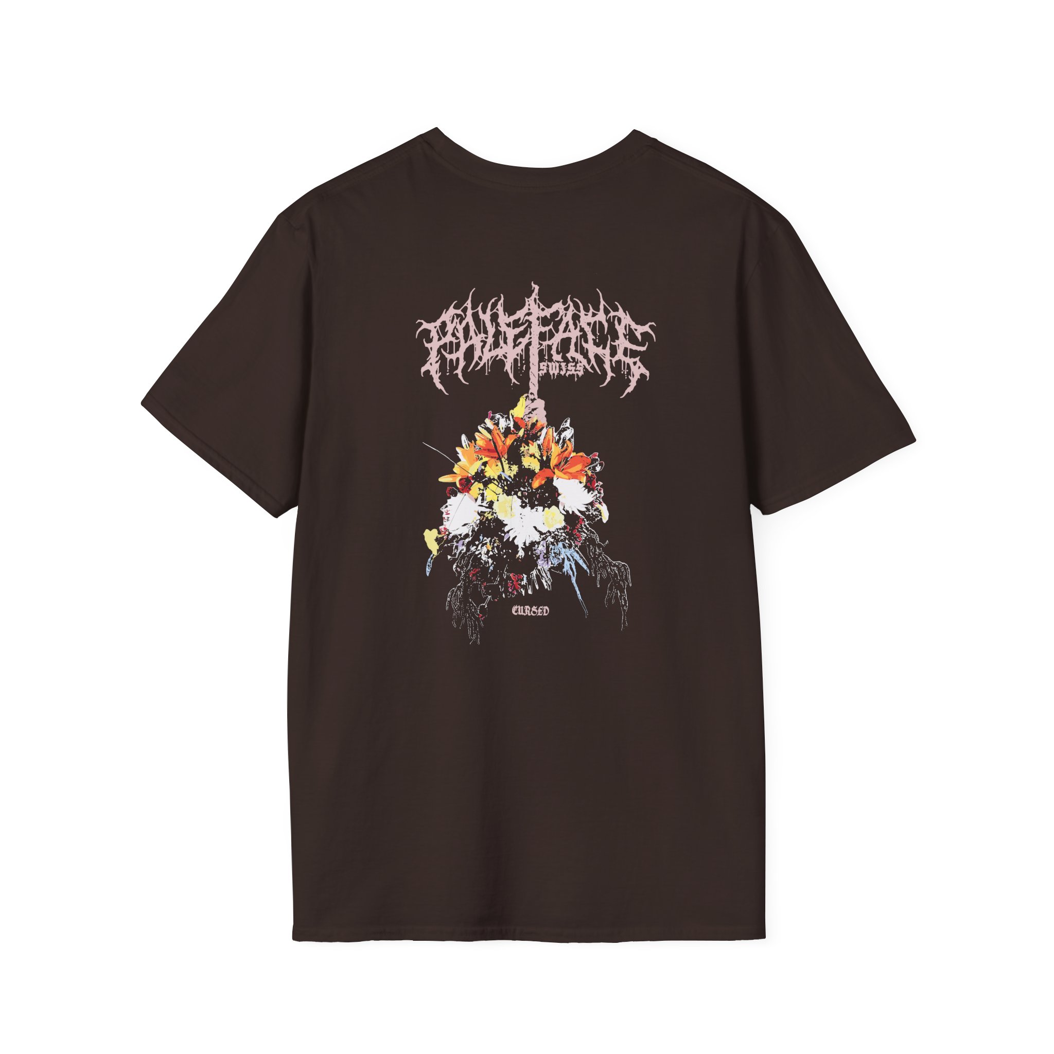 Paleface Swiss Embroided Bouquet Unisex Softstyle T-Shirt - Image 4