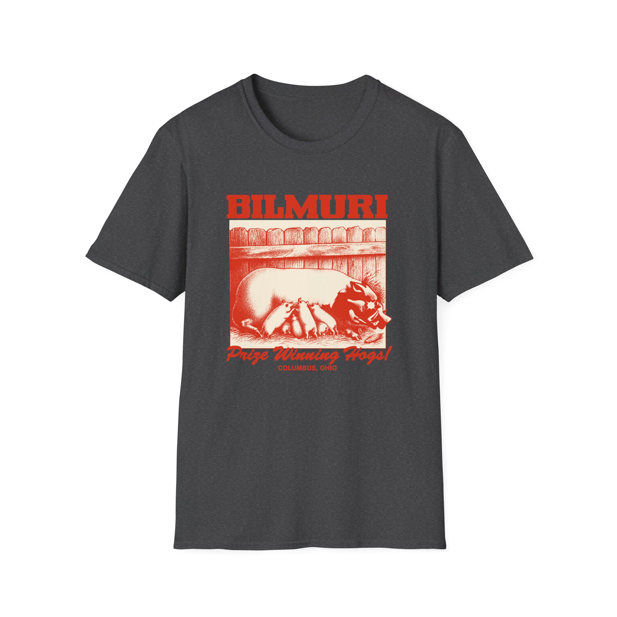 Bilmuri Prize Winning Hogs Unisex Softstyle T-Shirt - Image 13