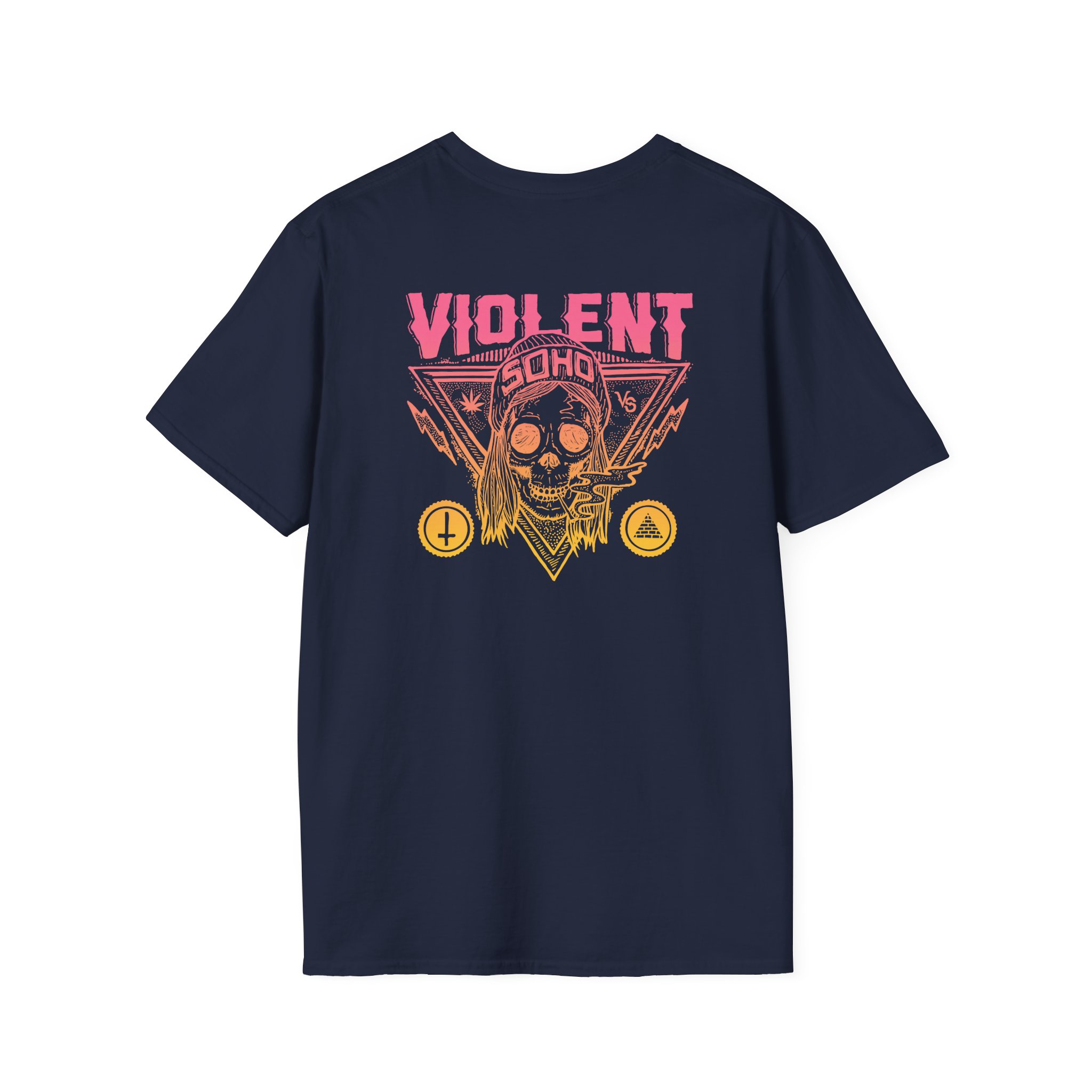 Violent Soho Blazin' Skull Gradient Unisex Softstyle T-Shirt - Image 12