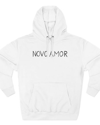 Novo Amor Text  Three-Panel Fleece Hoodie