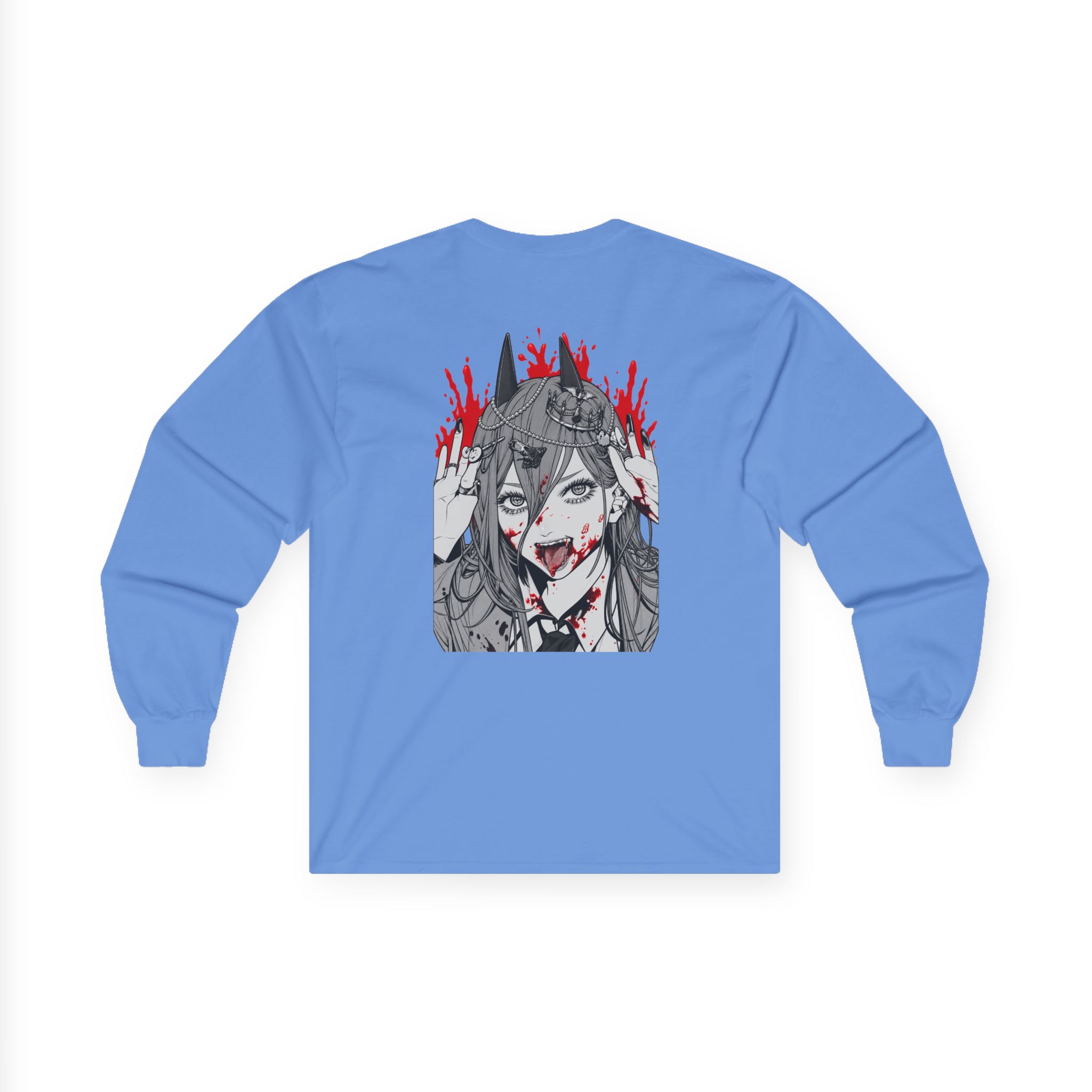 Chainsaw Man Power Grey Melange Unisex Ultra Cotton Long Sleeve Tee - Image 6