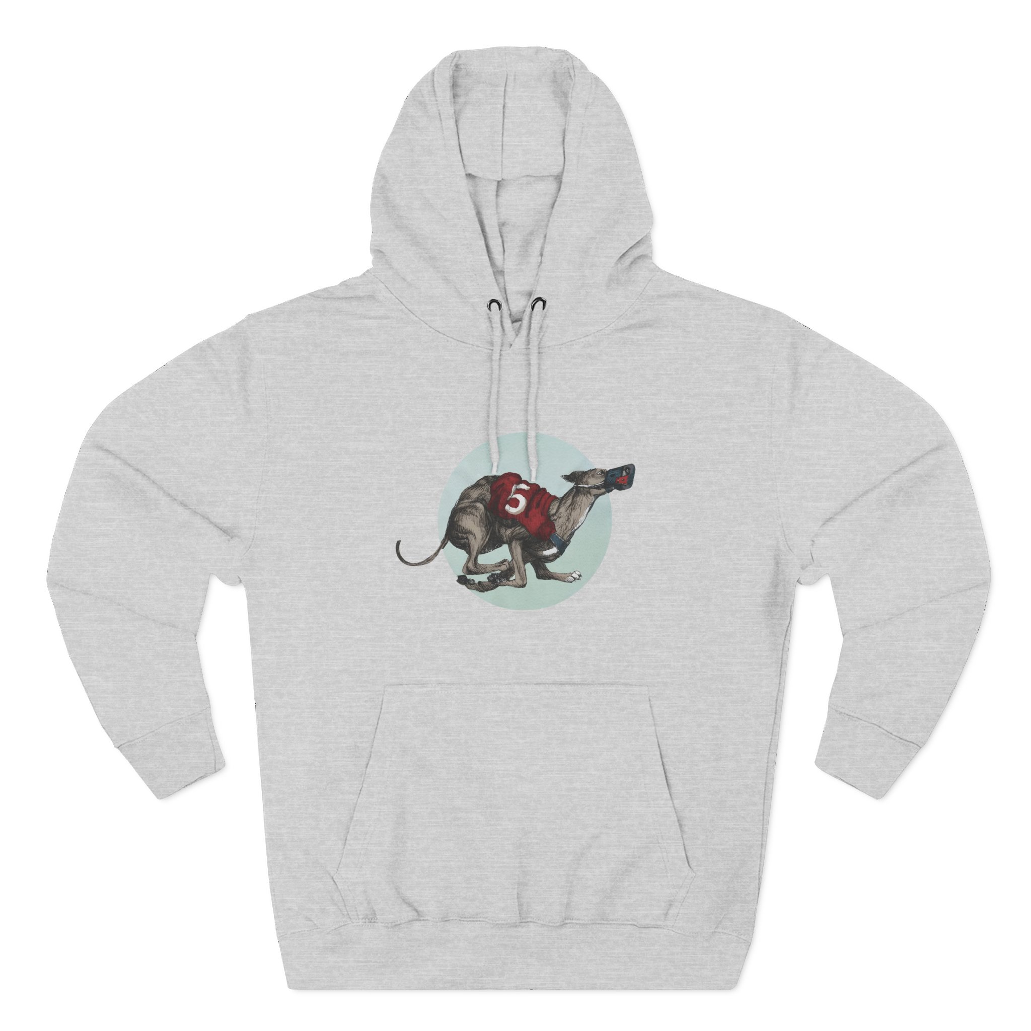 Greyhound Heather Smoke Three-Panel Fleece Hoodie - Image 3
