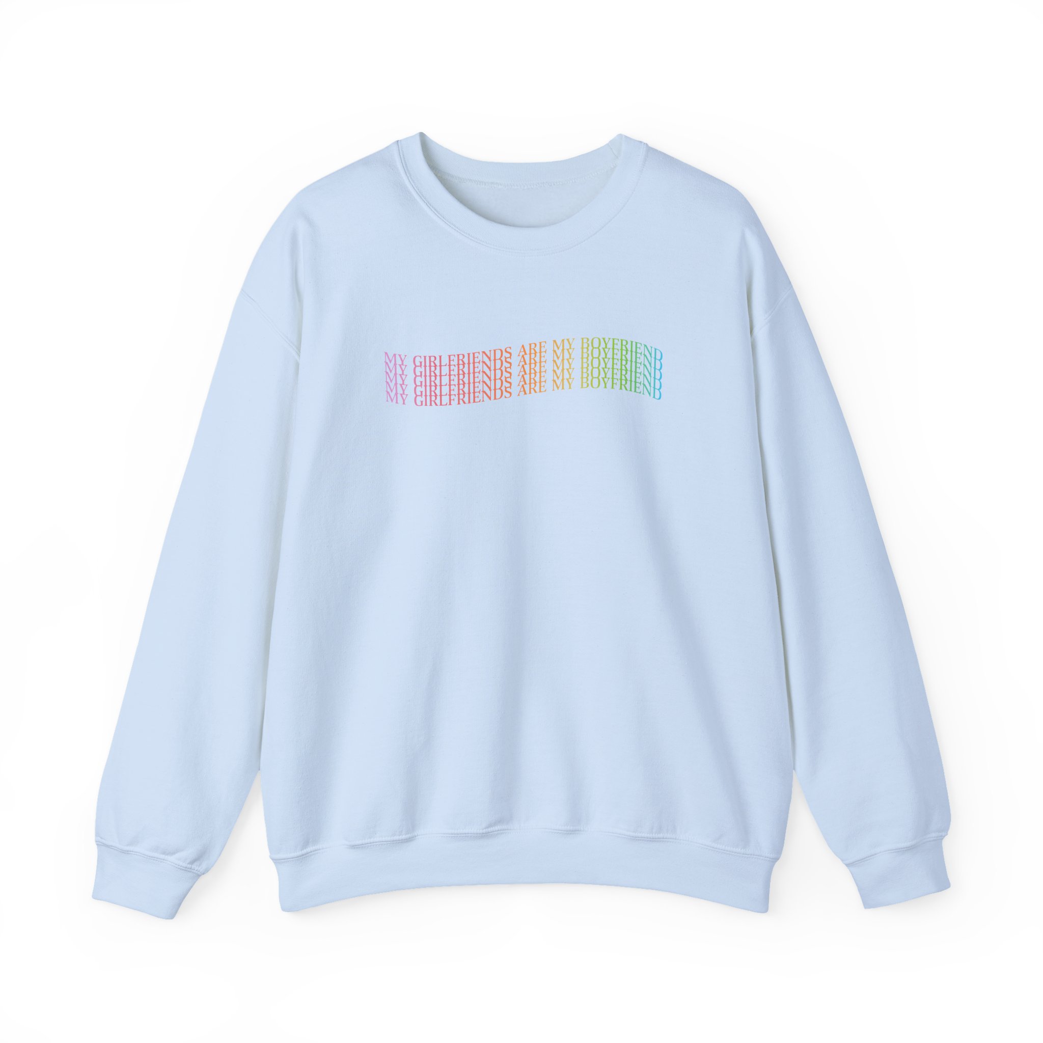 D L My Girlfriends Are My Boyfriend Pride Unisex Heavy Blend™ Crewneck Sweatshirt - Image 5