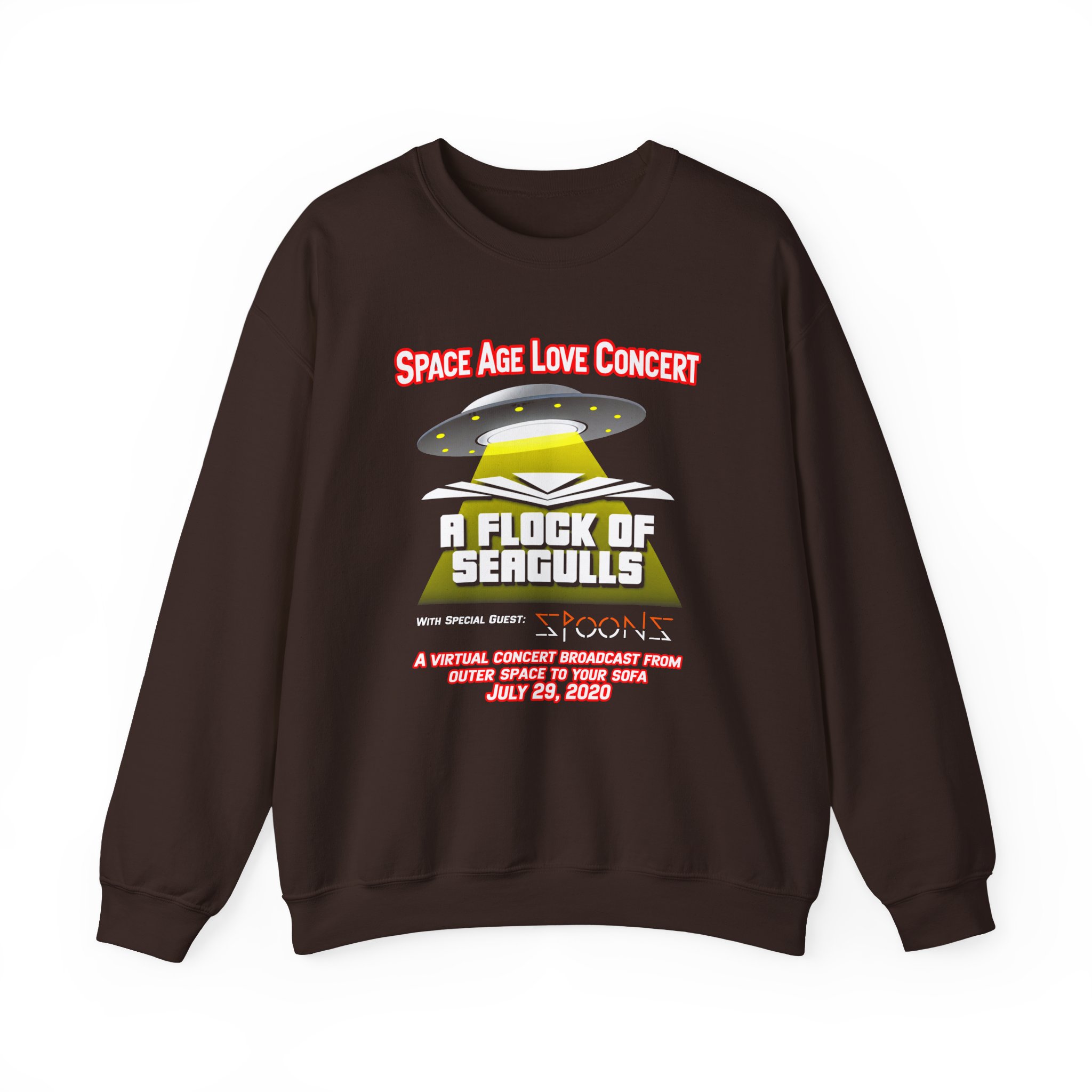 A Flock of Seagulls Space Age Love Concert Unisex Heavy Blend™ Crewneck Sweatshirt - Image 3
