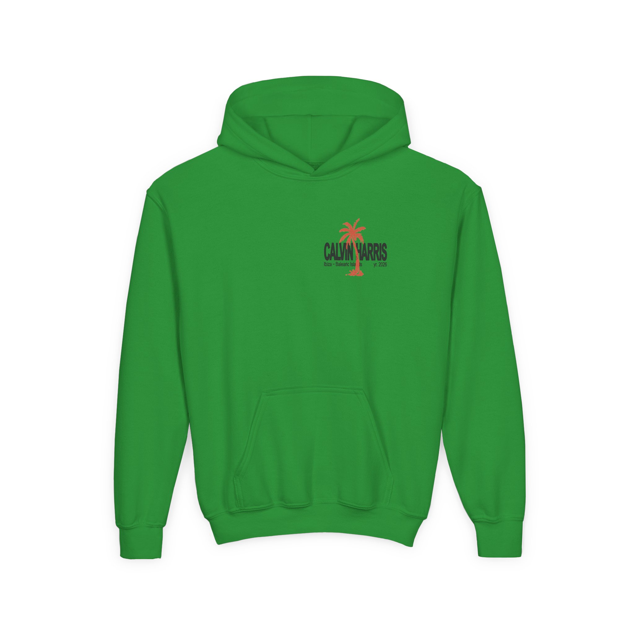 Youth Calvin Harris Ecru Palm Heavy Blend Hooded Sweatshirt - Image 7