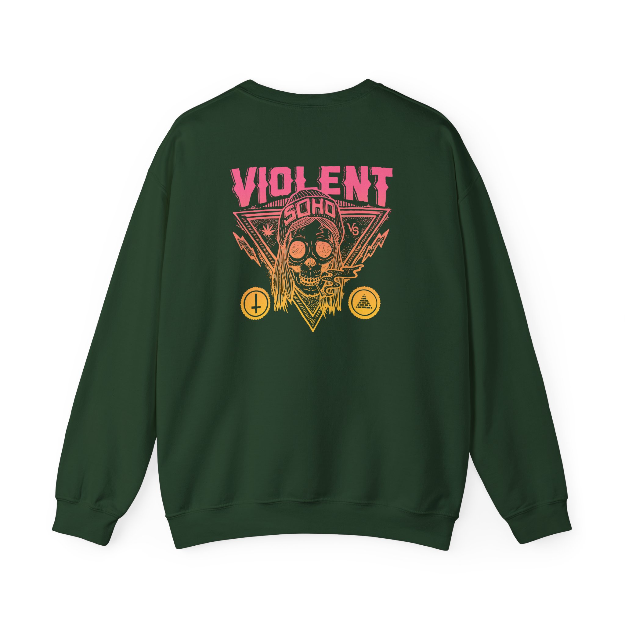 Violent Soho Blazin' Skull Gradient Unisex Heavy Blend™ Crewneck Sweatshirt - Image 10