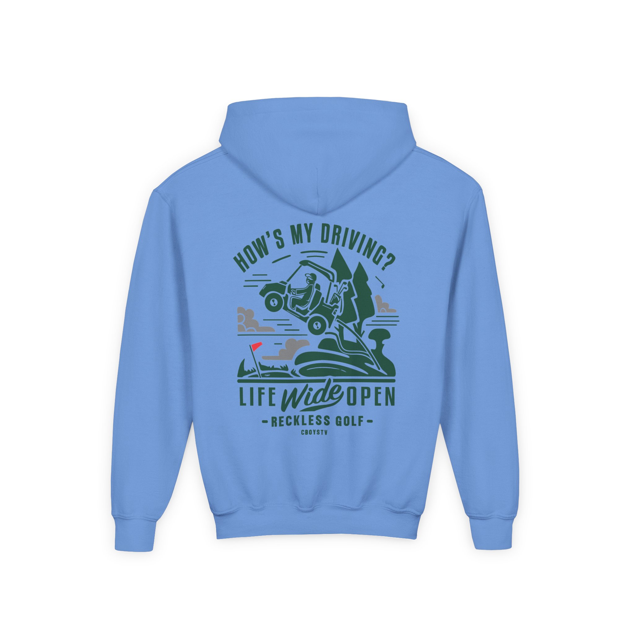 Cboystv How's My Driving Youth Heavy Blend Hooded Sweatshirt - Image 6