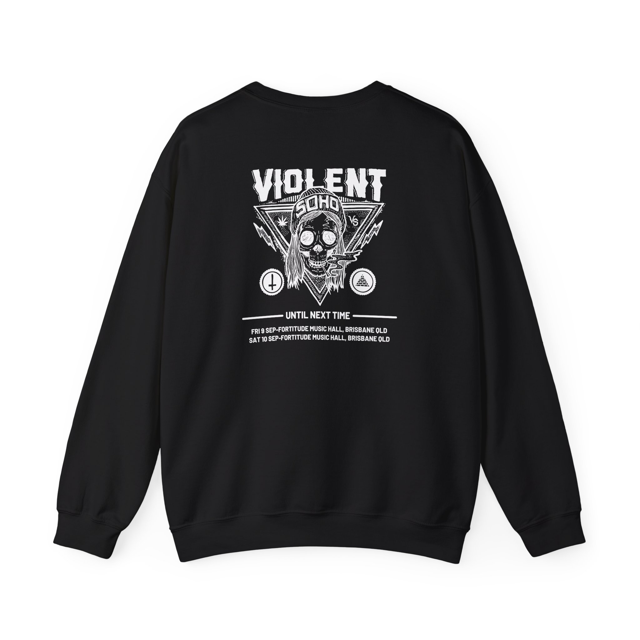 Violent Soho Until Next Time Blazin' Skull Unisex Heavy Blend™ Crewneck Sweatshirt - Image 2