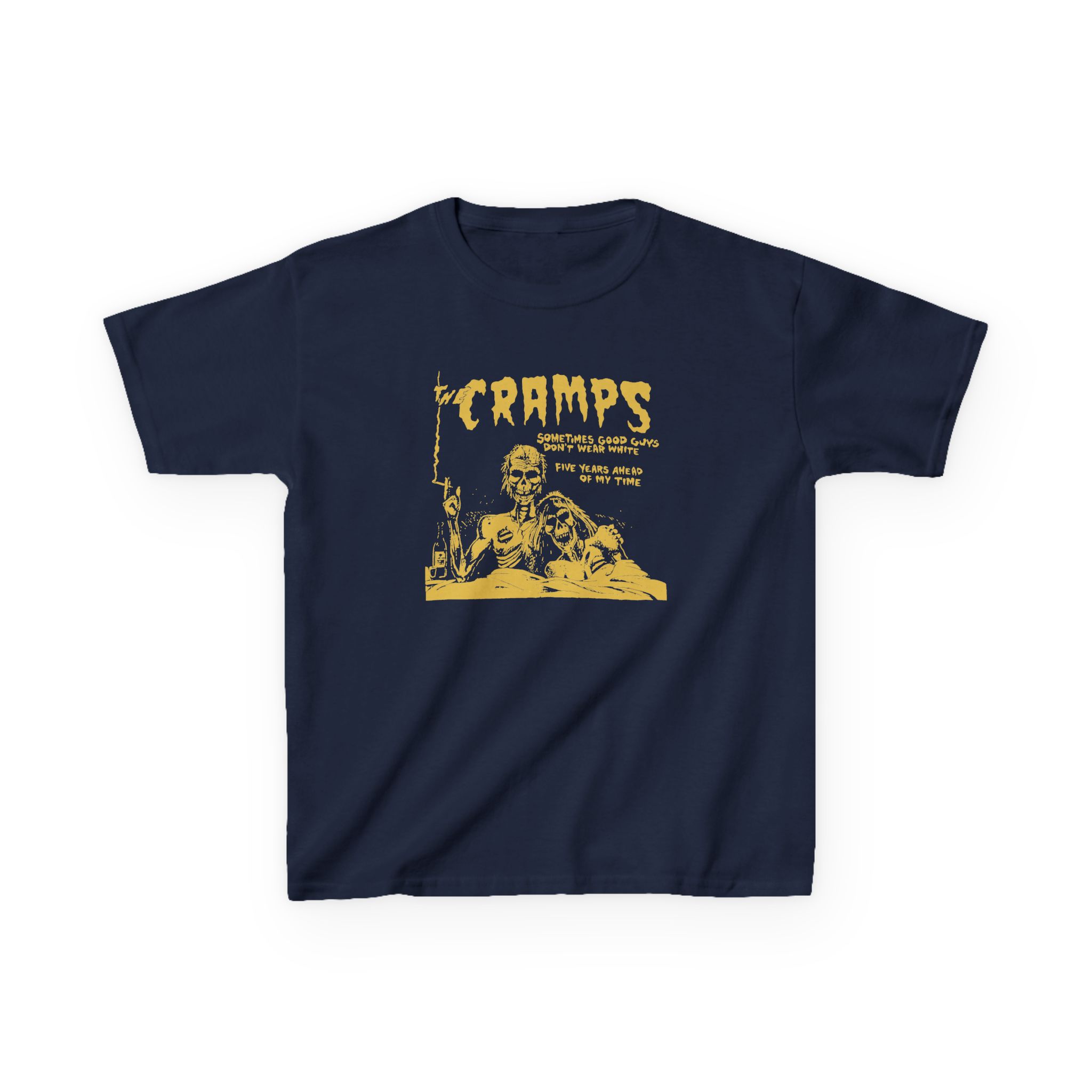 The Cramps Sometimes Good Guys Don’t Wear White Kids Heavy Cotton™ Tee - Image 9