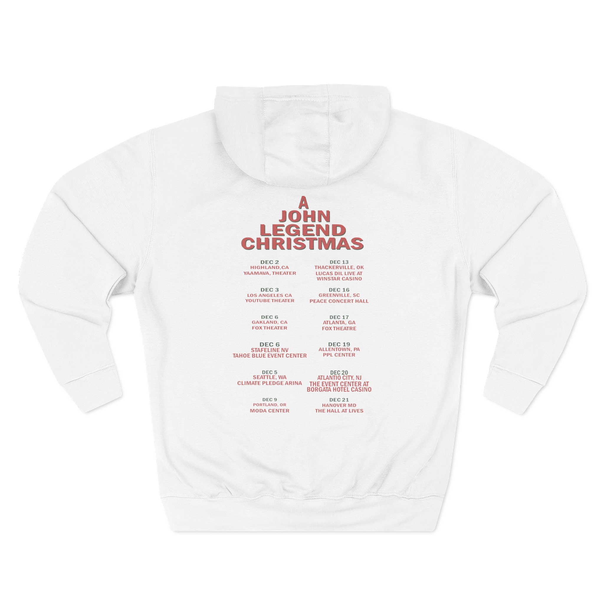 John Legend Ivory Tour Three-Panel Fleece Hoodie - Image 2
