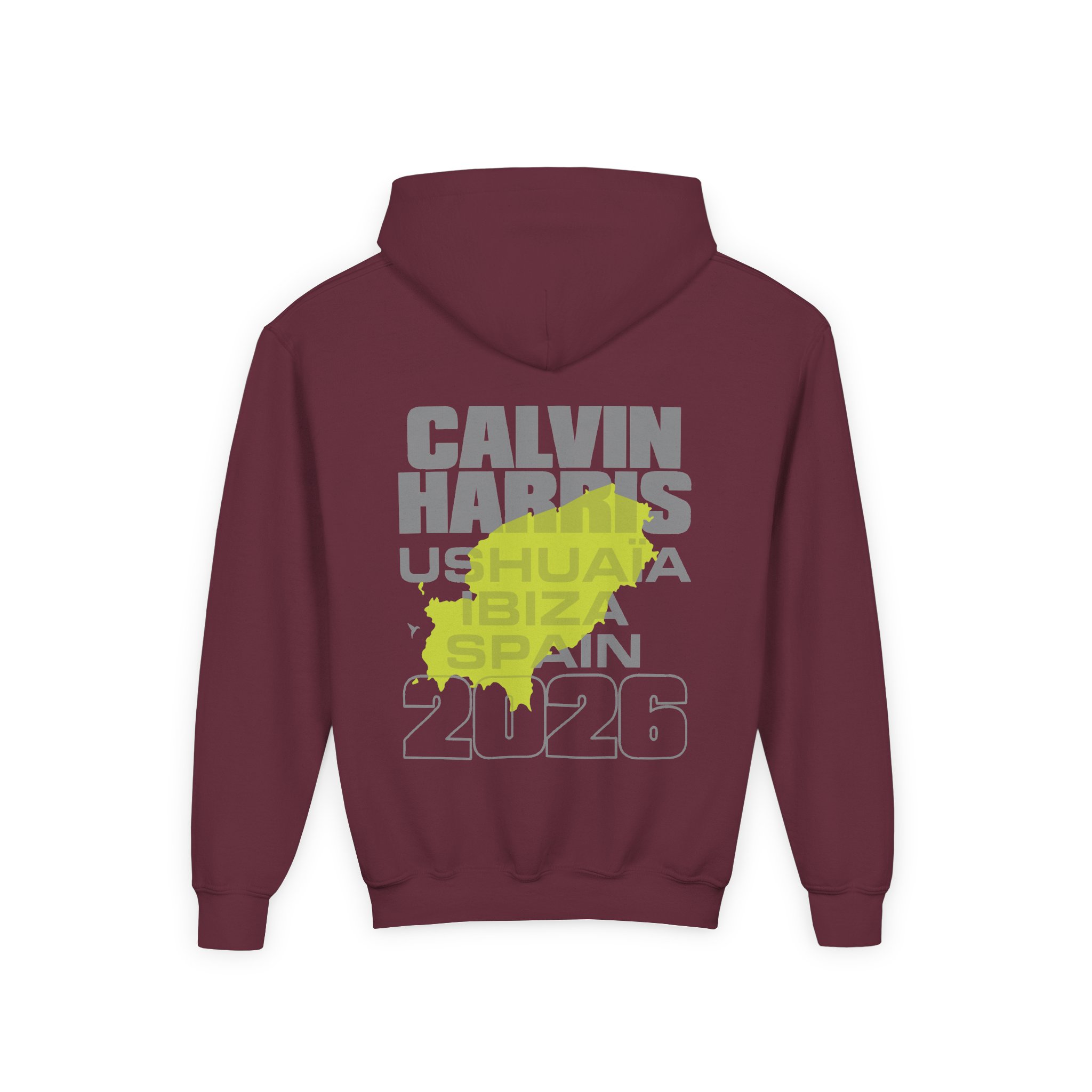 Youth Calvin Harris Ibiza Text Heavy Blend Hooded Sweatshirt - Image 4