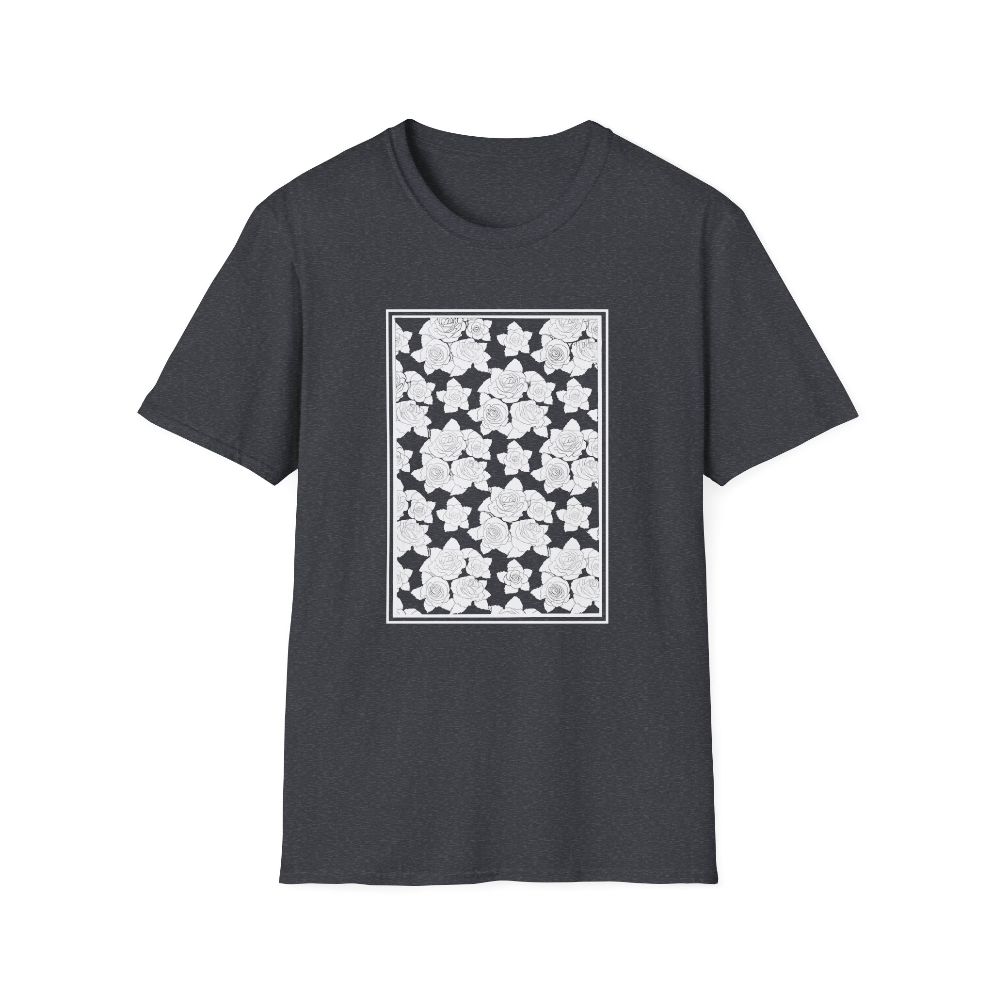 Smoke Floral Unisex Softstyle T-Shirt - Image 19