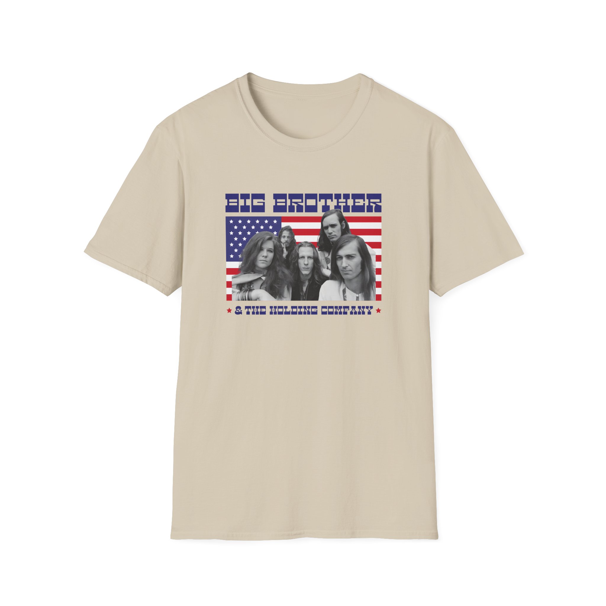 Janis Joplin Big Brother & the Holding Company Unisex Softstyle T-Shirt - Image 3