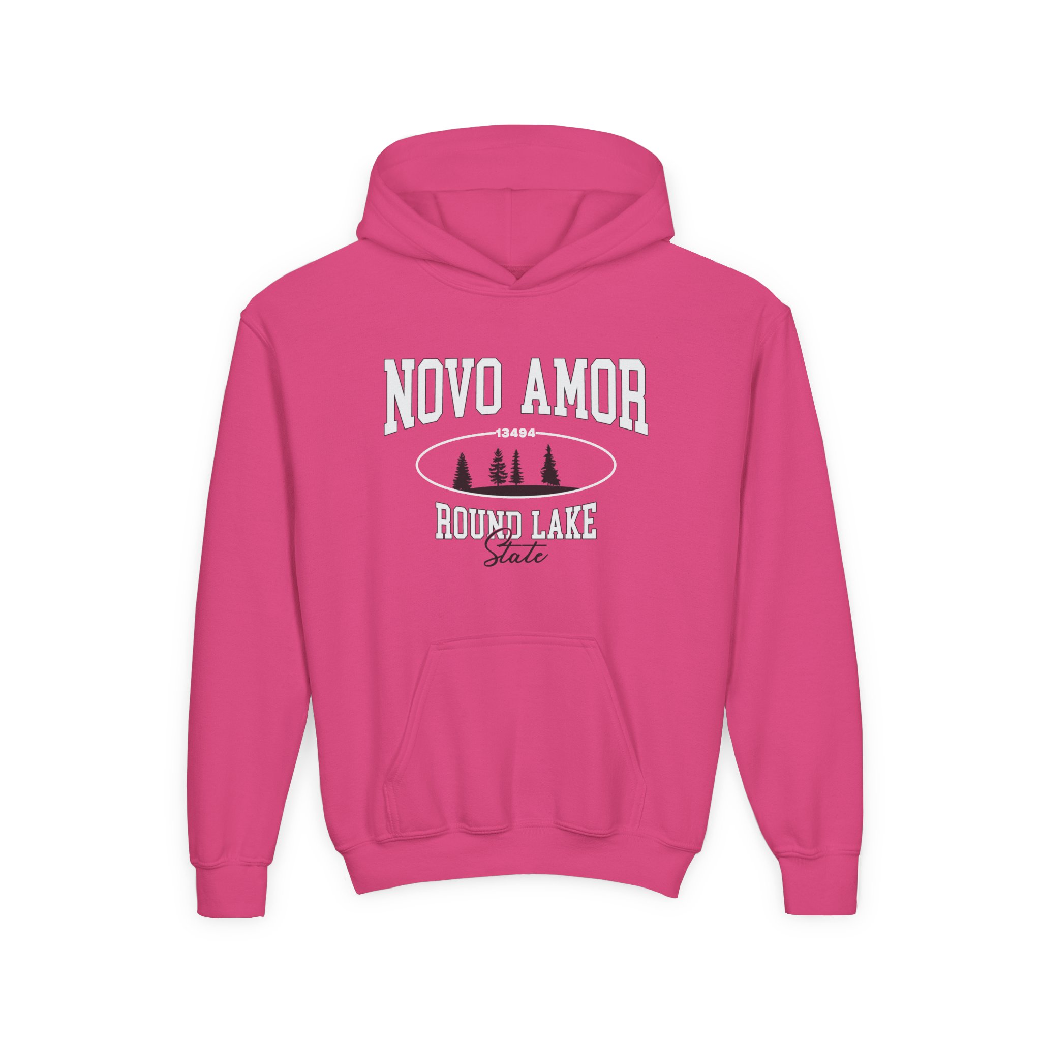 Novo Amor Round Lake State Youth Heavy Blend Hooded Sweatshirt - Image 7