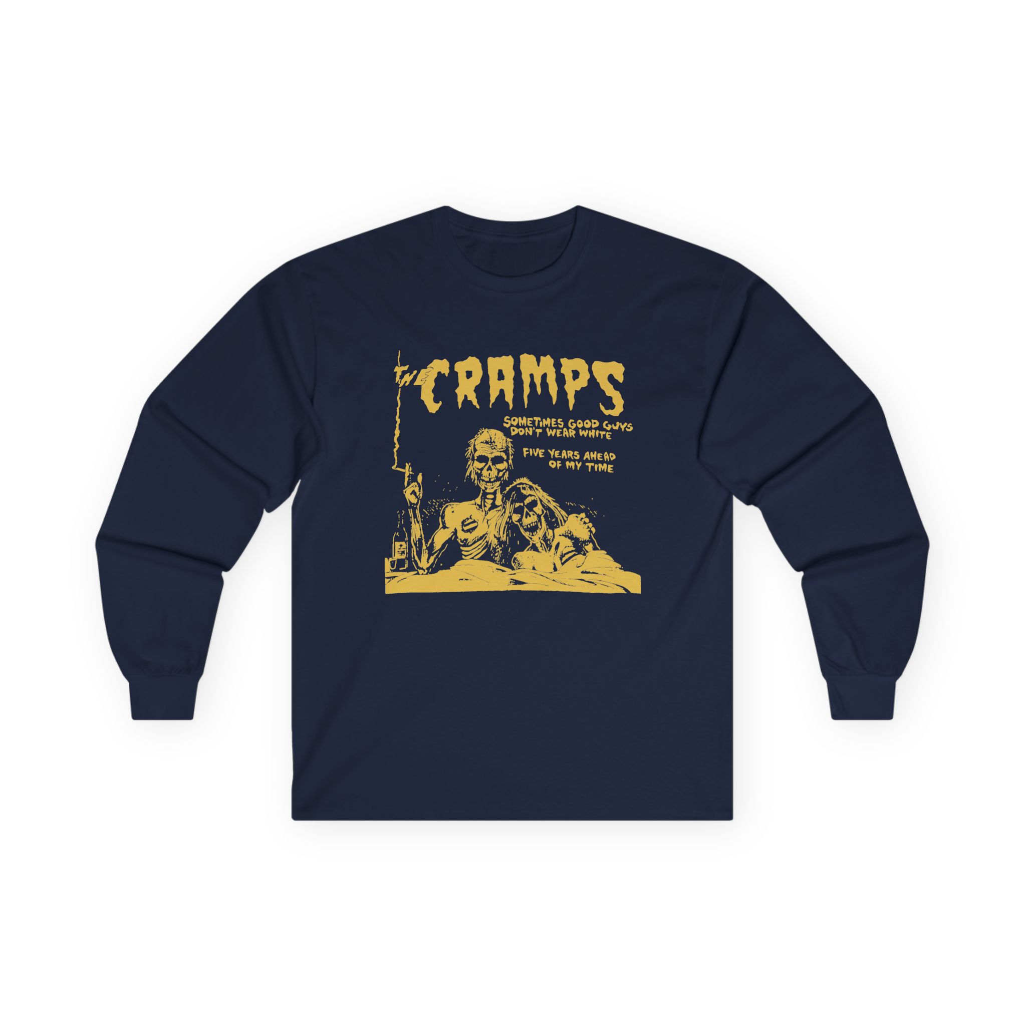 The Cramps Sometimes Good Guys Don’t Wear White Unisex Ultra Cotton Long Sleeve Tee - Image 11