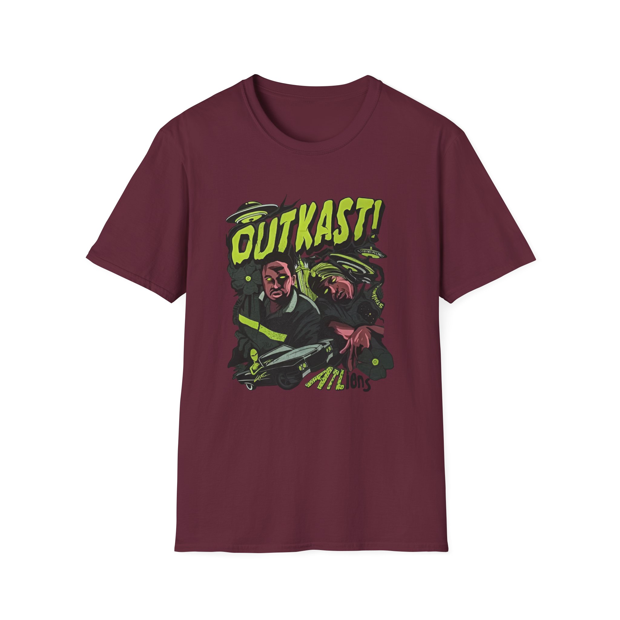 Outkast ATLiens Unisex Softstyle T-Shirt - Image 3