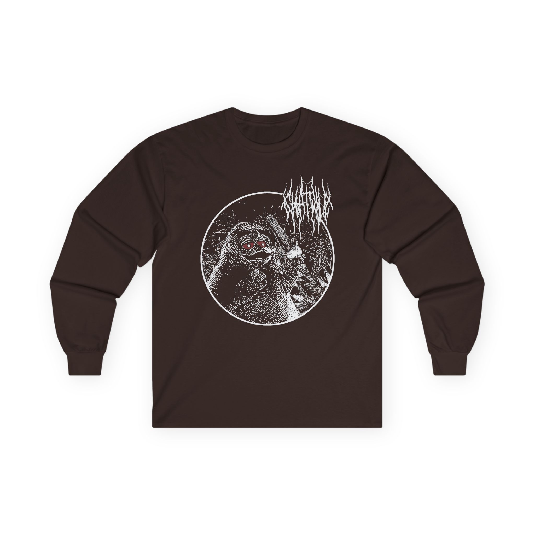 Chat Pile Grim Guy Smoking Weed Unisex Ultra Cotton Long Sleeve Tee - Image 5