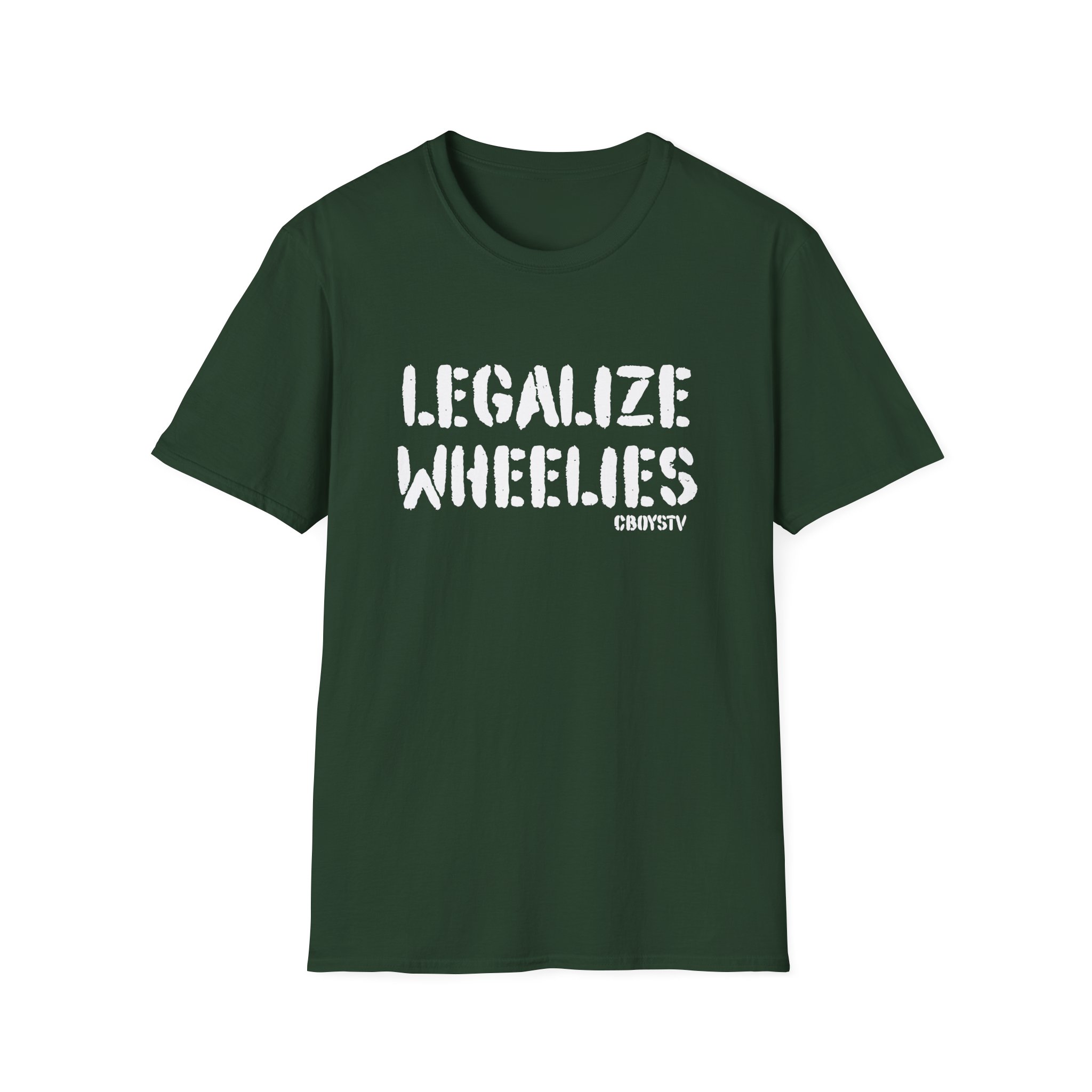 Cboystv Legalize Wheelies Unisex Softstyle T-Shirt - Image 9