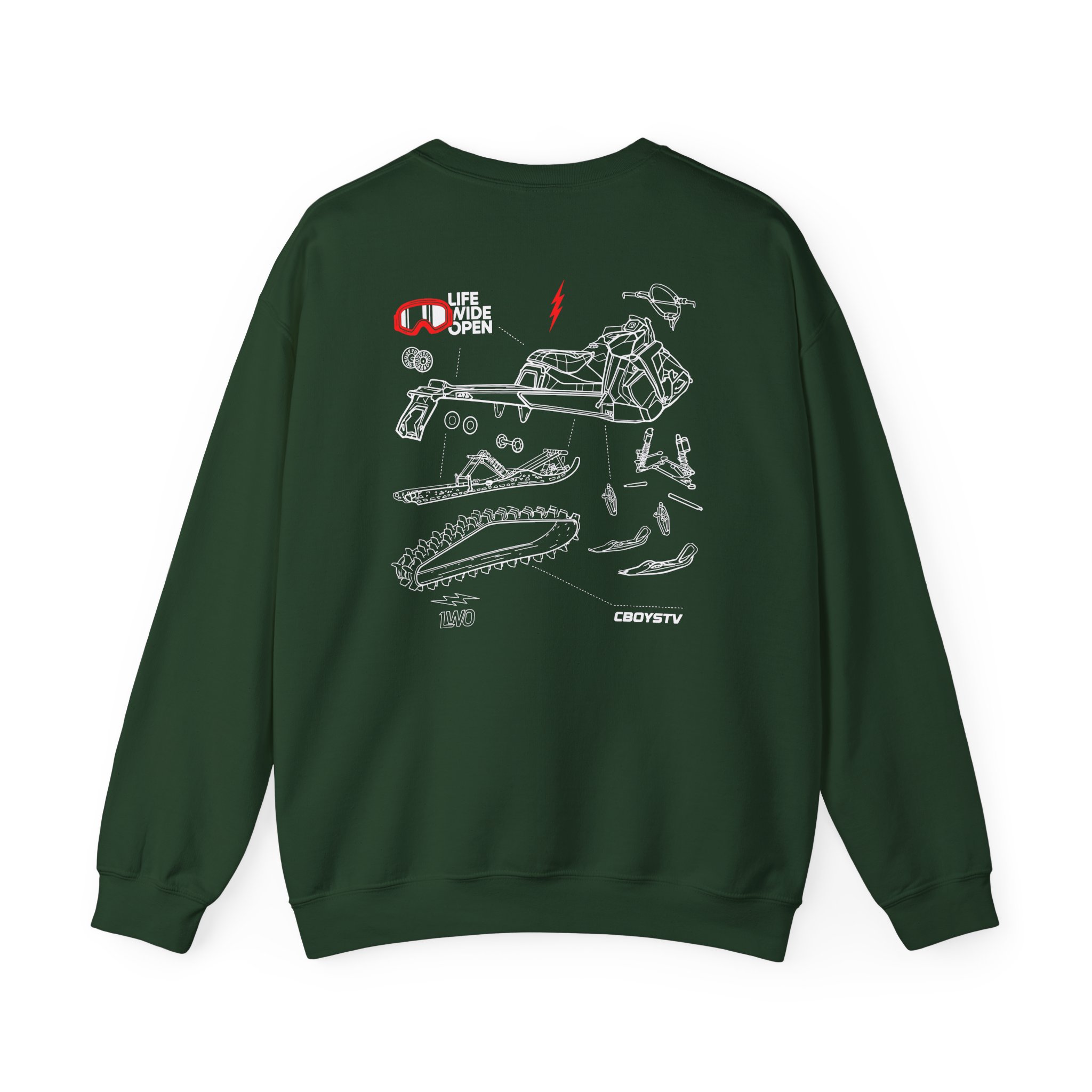 Cboystv Snowmobile Blowup Unisex Heavy Blend™ Crewneck Sweatshirt - Image 10