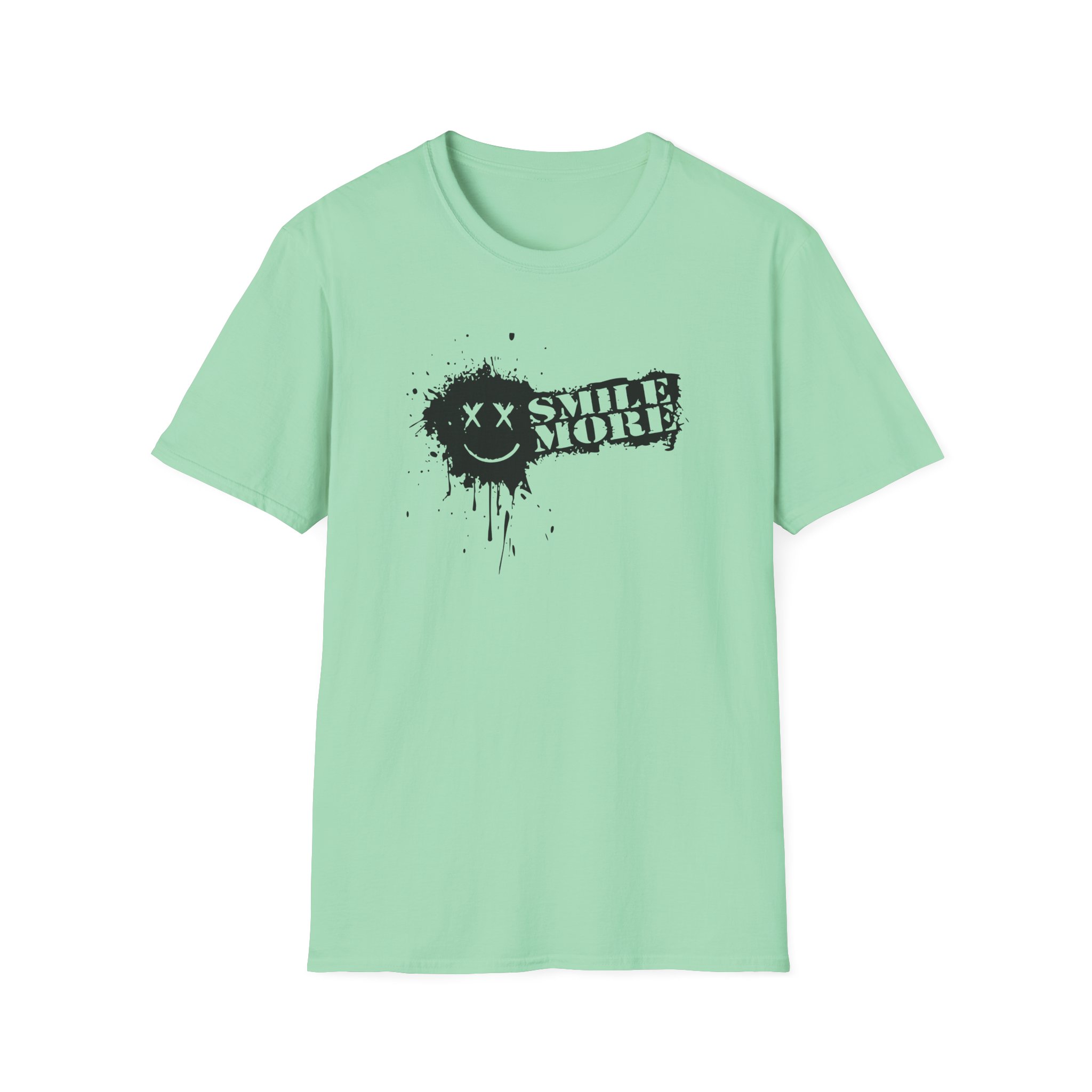 Roman Atwood Smile More Splatter Unisex Softstyle T-Shirt - Image 17