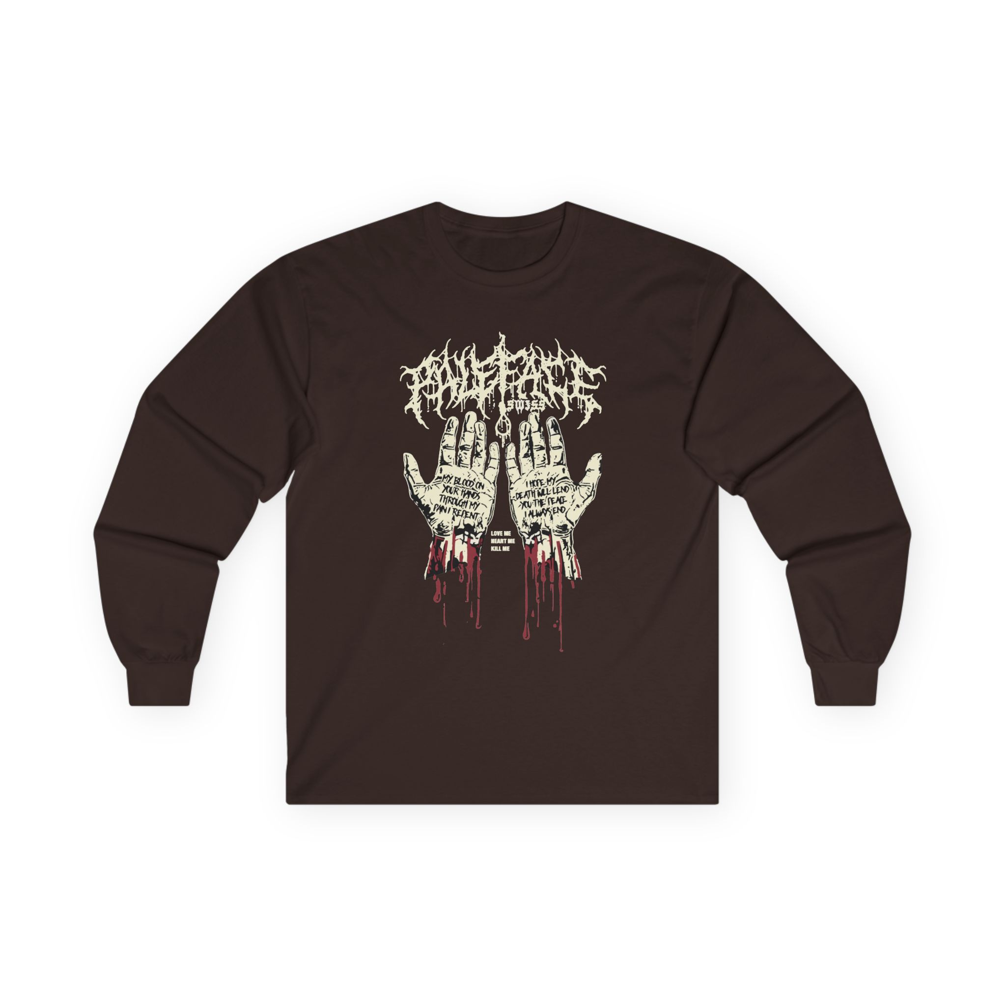 Paleface Swiss Bloody Hands Unisex Ultra Cotton Long Sleeve Tee - Image 5