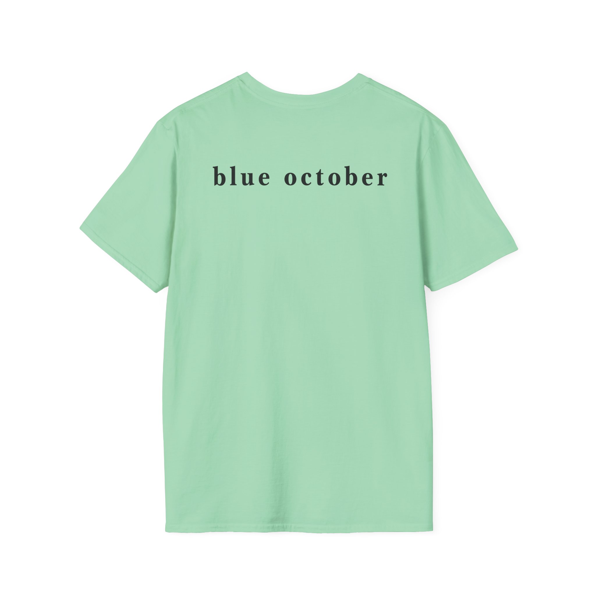 Blue October Big Rose Unisex Softstyle T-Shirt - Image 10