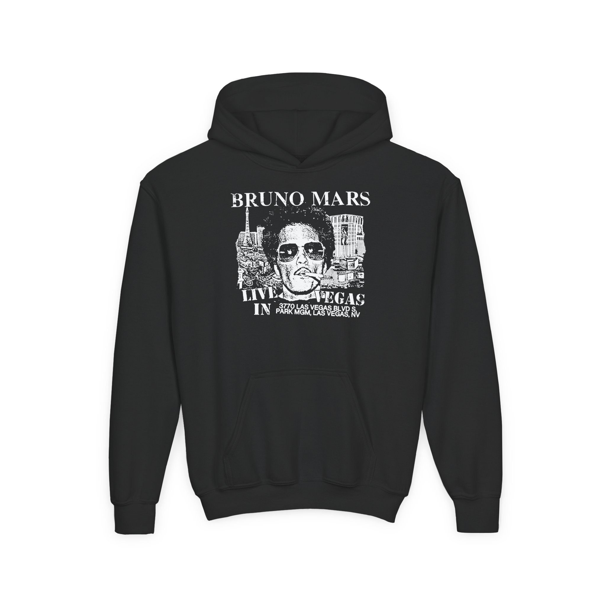 Bruno Mars Live In Vegas Youth Heavy Blend Hooded Sweatshirt